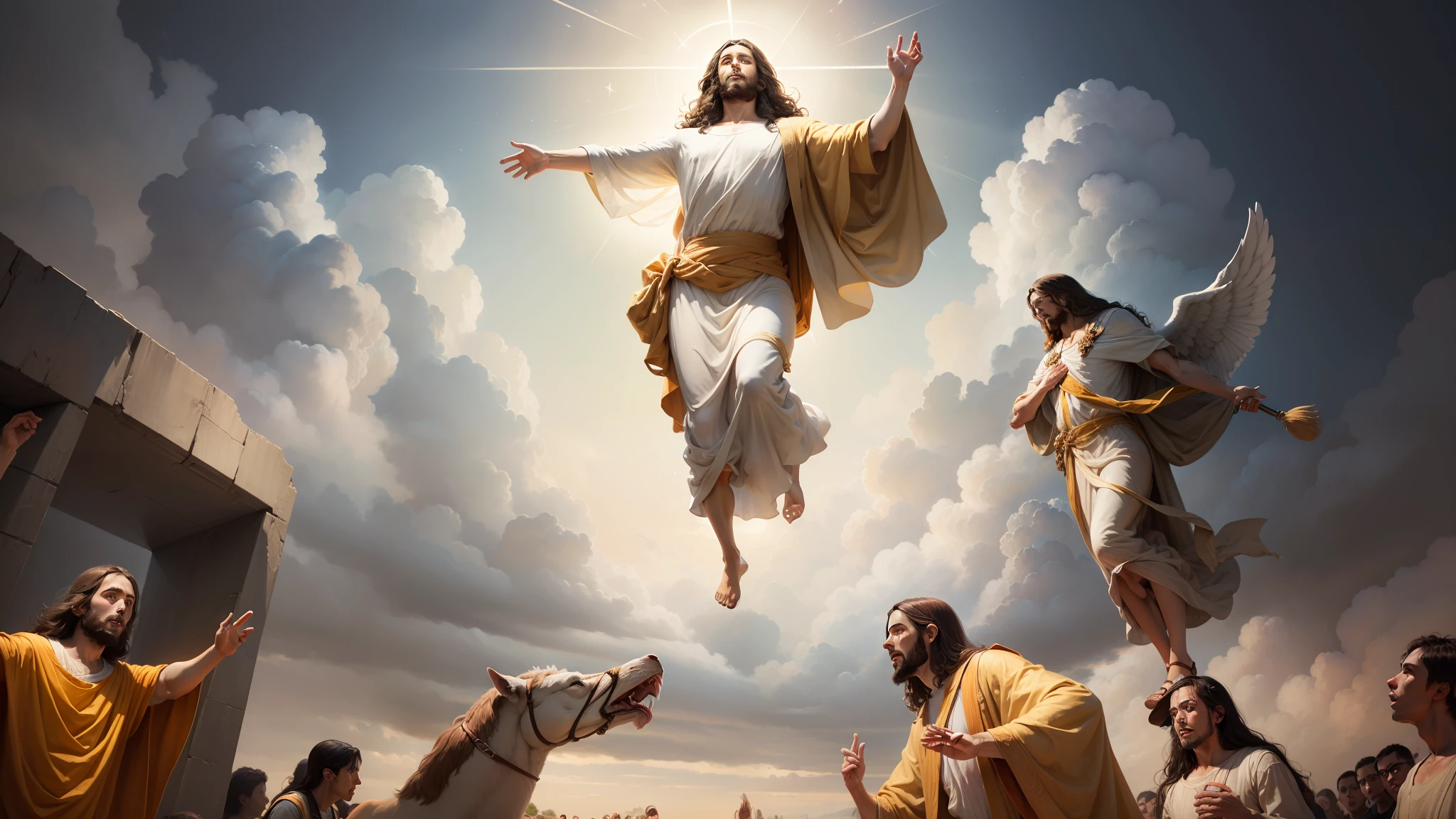 Jesus ascending to heaven