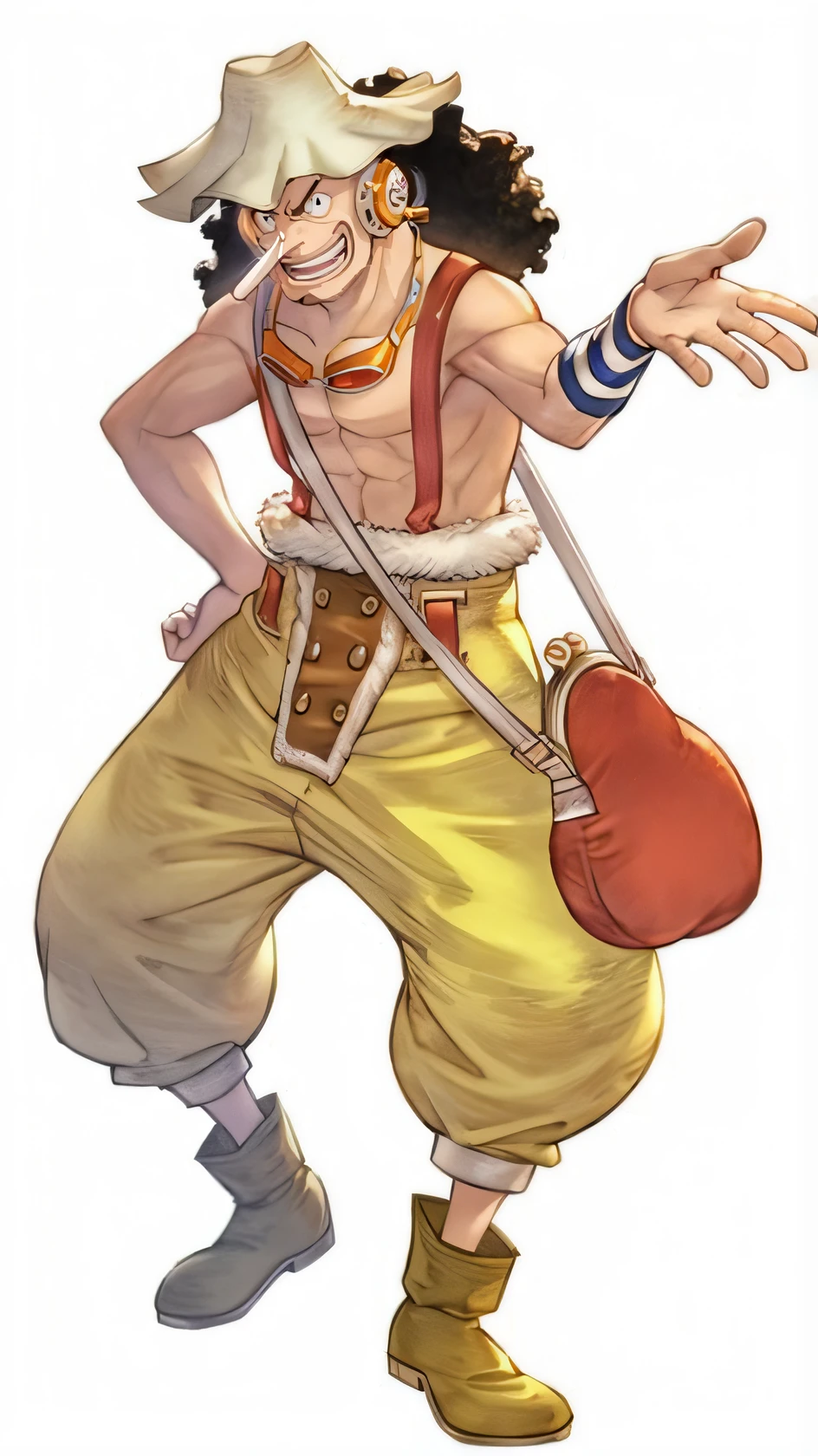 a cartoon image of a man with a hat and a bag, Personagem JRPG, arte oficial do personagem, montanha, ( ( arte conceitual do personagem ) ), Arte do personagem JRPG, Akiyuki Shinbou, final fantasy tactics character, arte do personagem, Dom Wukong, personagem de jogo de luta, barret frymire, Shinkiro Toshiaki Mori, manga character