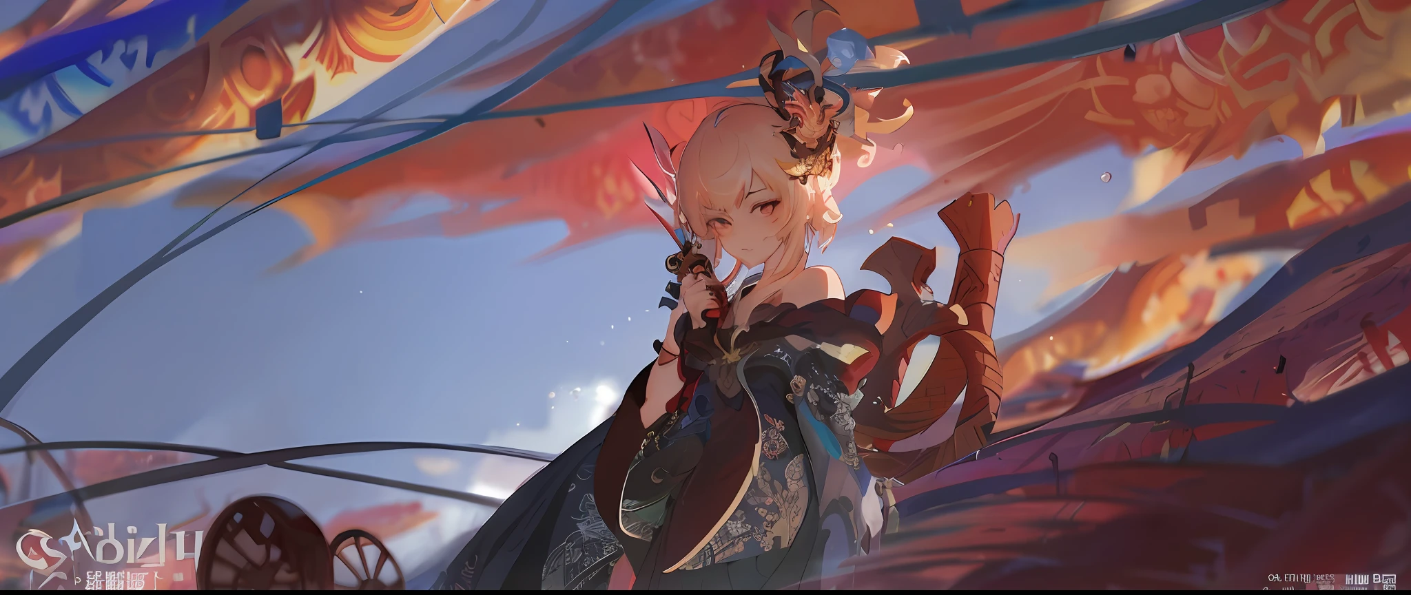 anime - style image of a woman in a dress and a sword, Guweiz in Pixiv ArtStation, Detailed digital anime art, Guweiz on ArtStation Pixiv, Guviz, Keqing from Genshin Impact, trending on artstation pixiv, Guviz-style artwork, anime fantasy illustration, Ayaka Genshin impact