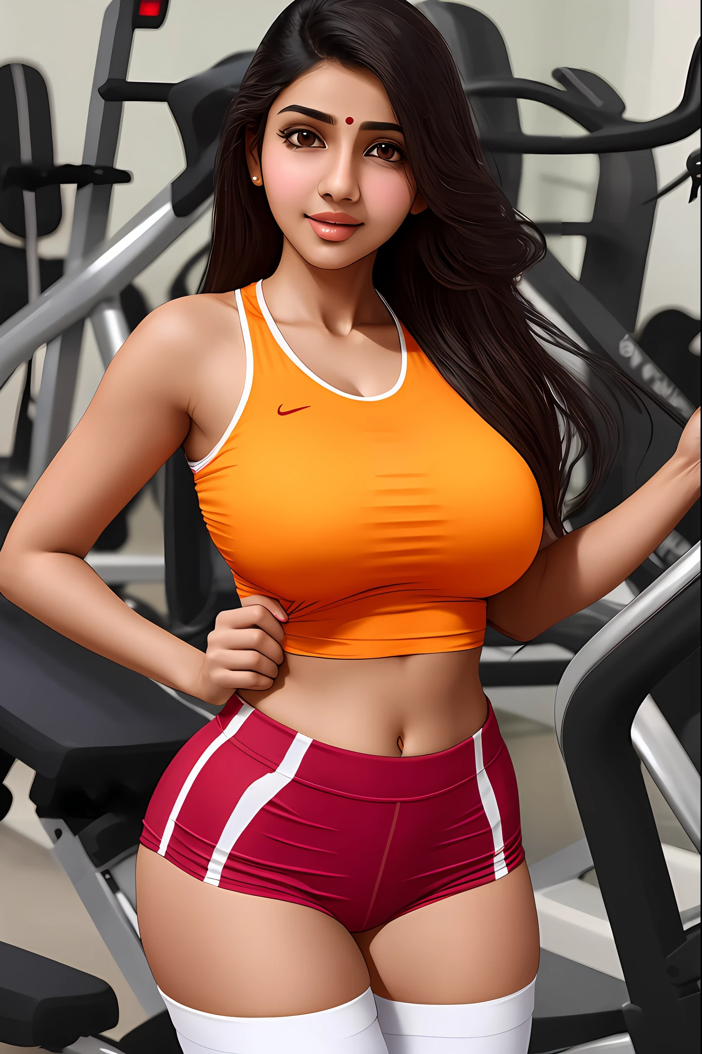 High-quality mature Indian college girl in gym wearing tight sportswear
Large breasts Extremely detailed skin texture