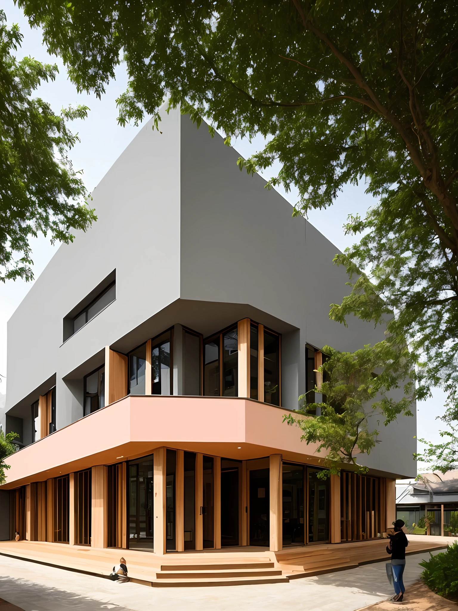 masterpiece,best quality,toon,building,simple design,people,trees
Grey and Peach, Therapist,