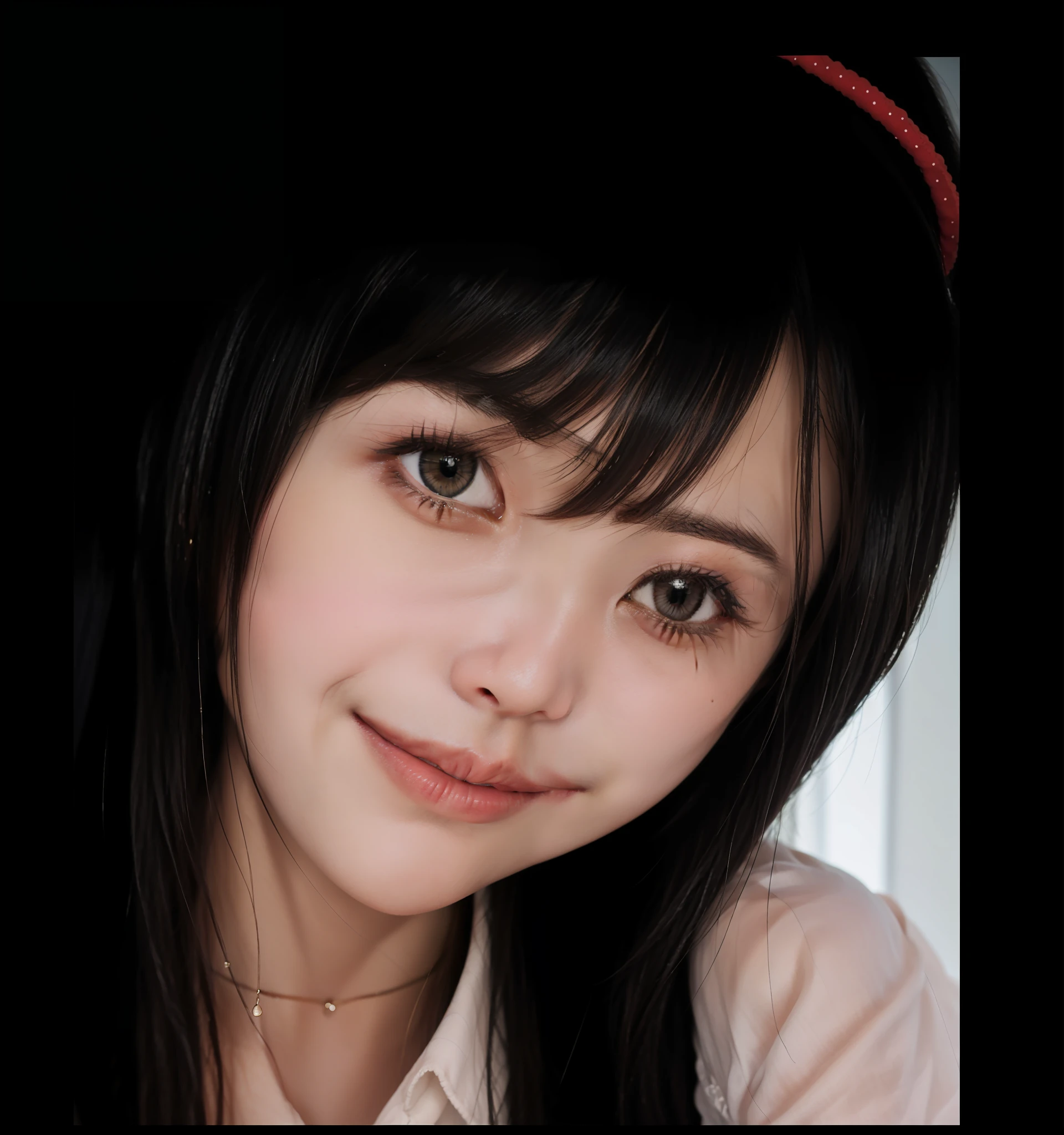 there is a woman with long hair and a pink shirt, hana alisa omer, cute beautiful, alanis guillen, beautiful cute, slight cute smile, cindy avelino, innocent smile, sweet and innocent, potrait, ruan cute vtuber, real ungine, she is about 1 , sweet smile, of an beautiful angel girl