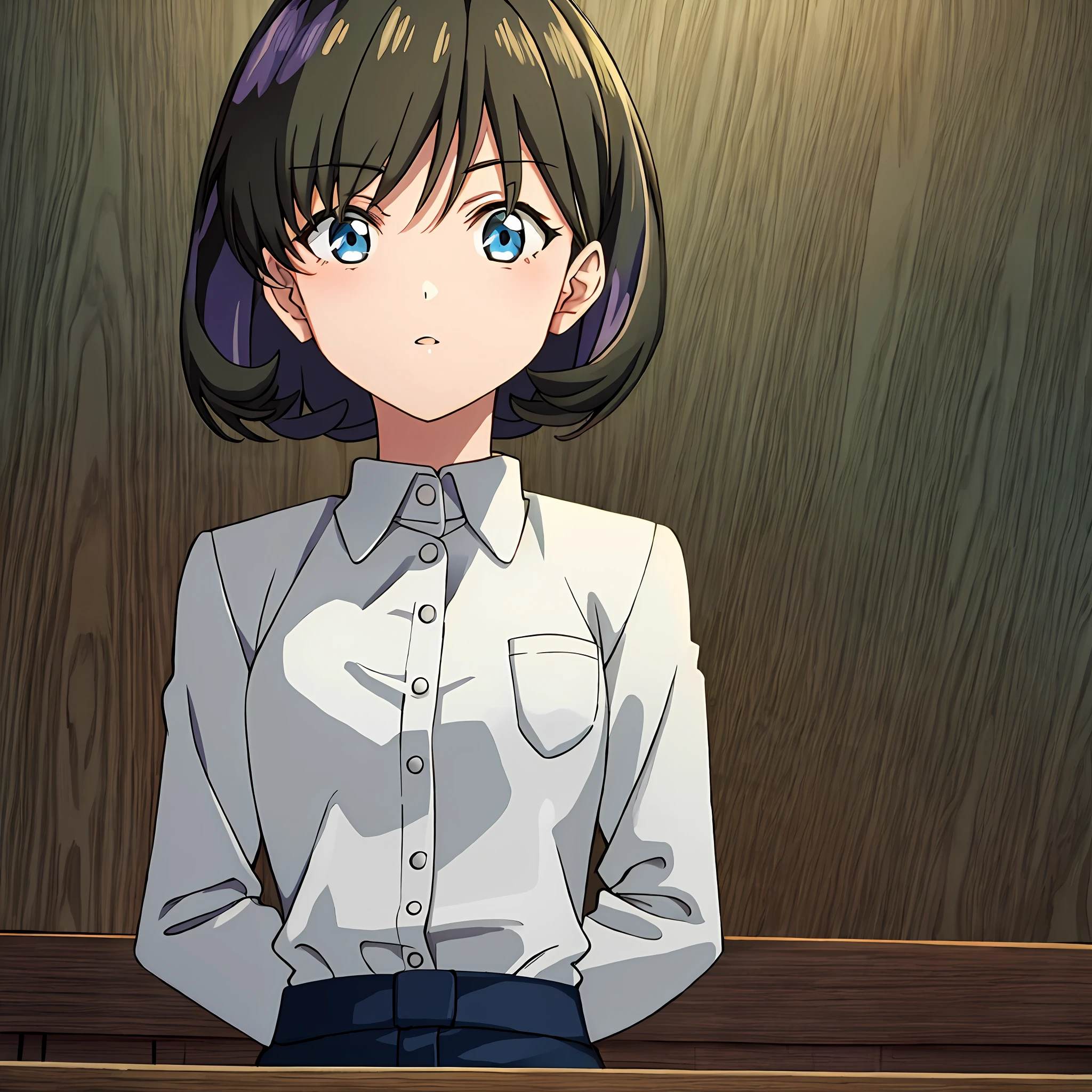 Detective conan, 1 girl, bob cut, cartoon, beautiful face