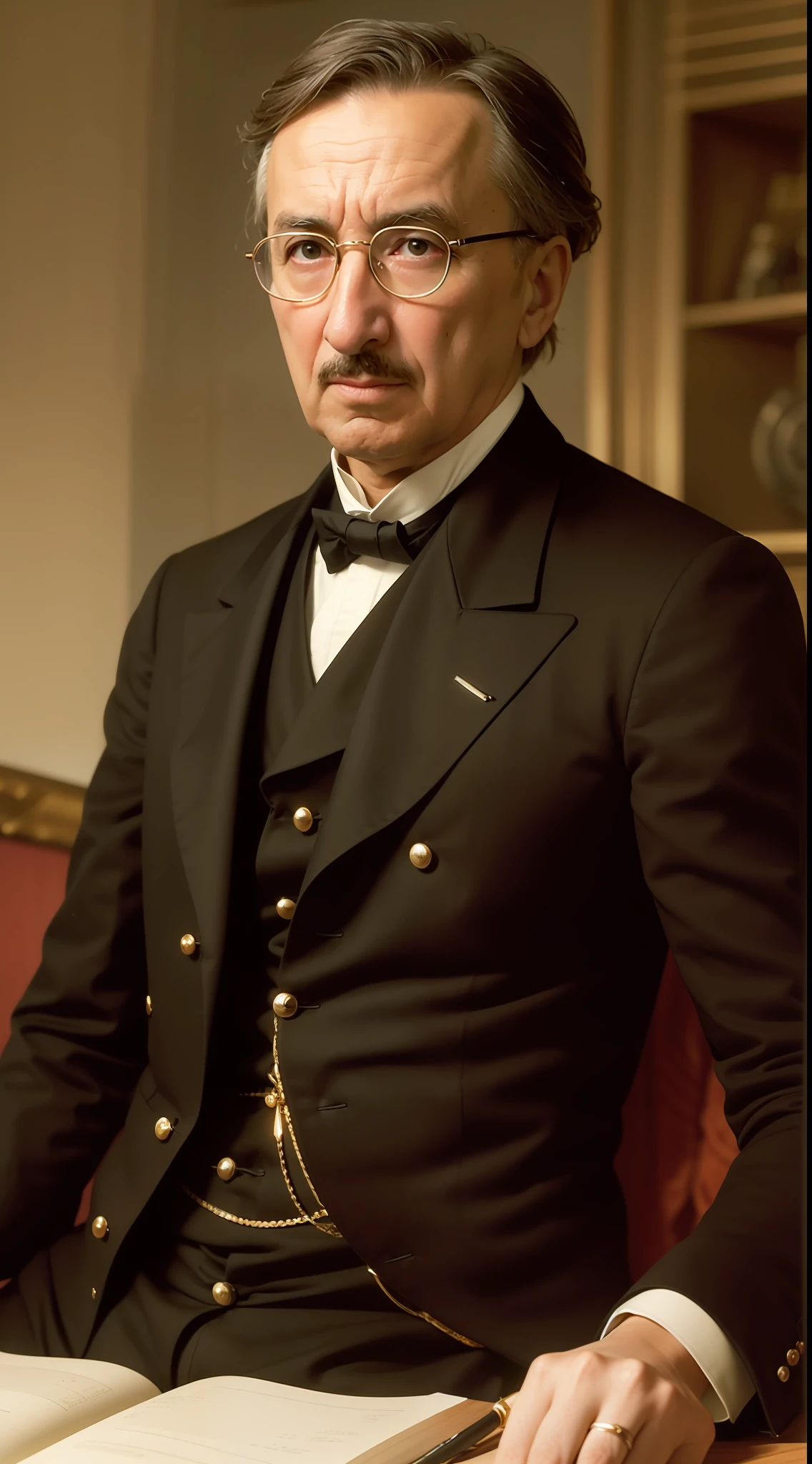 Realistic images,Reference real people,very high details,single,Friedrich August von Hayek
