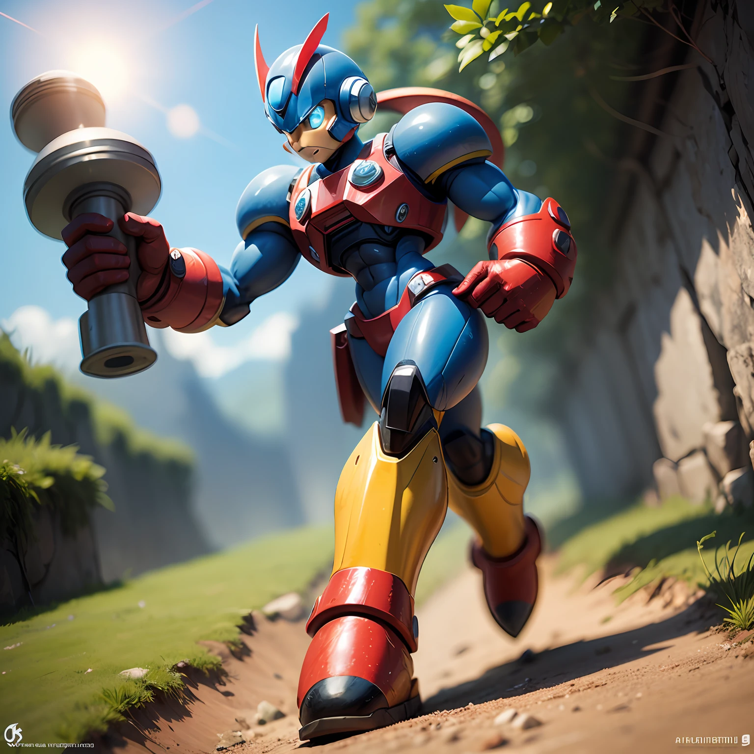 megaman x, alta qualidade, detalhamento alto, ultra realista --auto