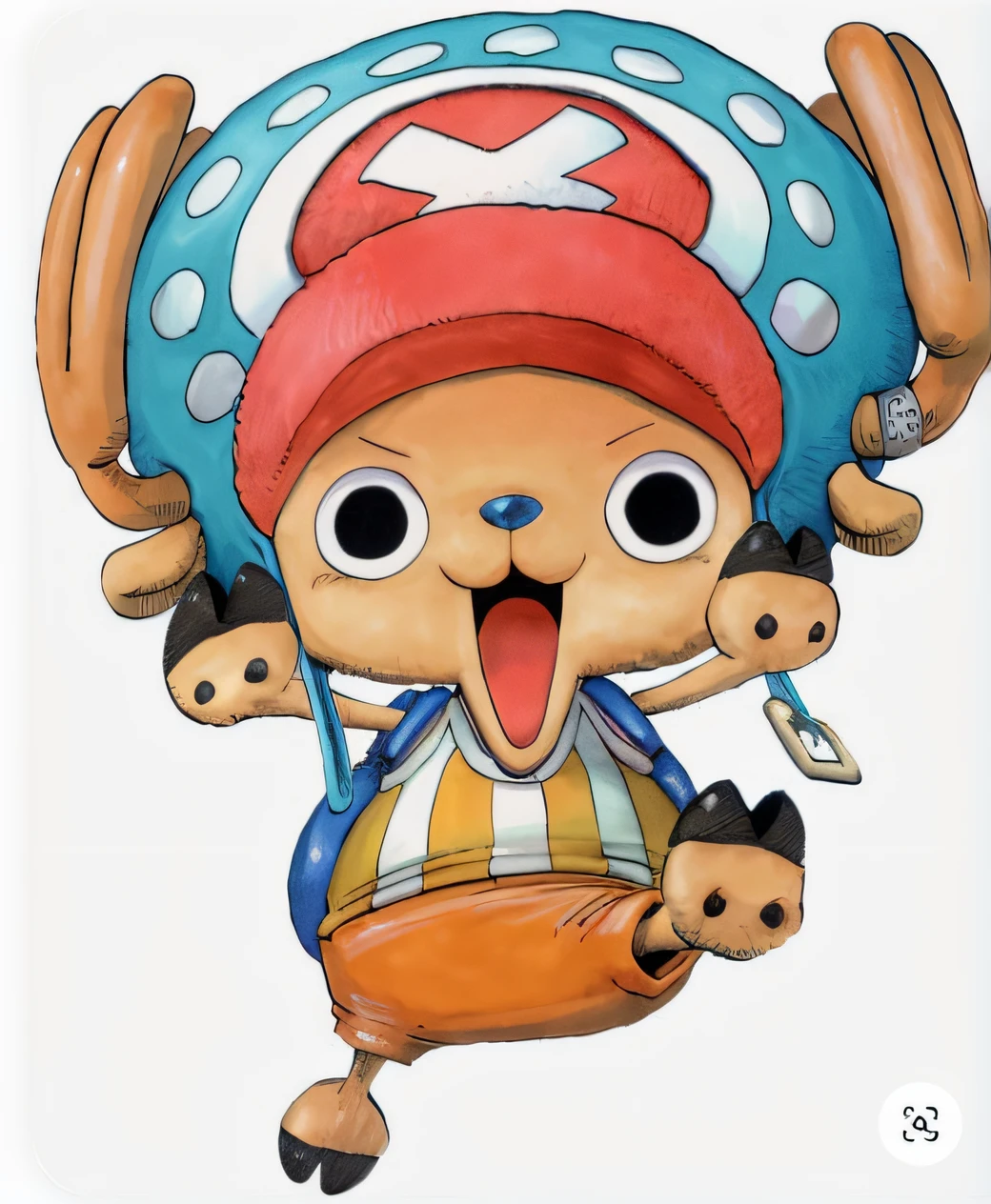 a cartoon drawing of a monkey with a hat and a pair of scissors, from one piece, inspirado em Eiichiro Oda, Arte Oficial, Directed by: Eiichiro Oda, Estilo de Eiichiro Oda, one piece artstyle, Estilo One Piece, one piece, Luffy, Estilo Eiichiro Oda, Luffy (one piece, arte oficial do anime, Macaco D Luffy