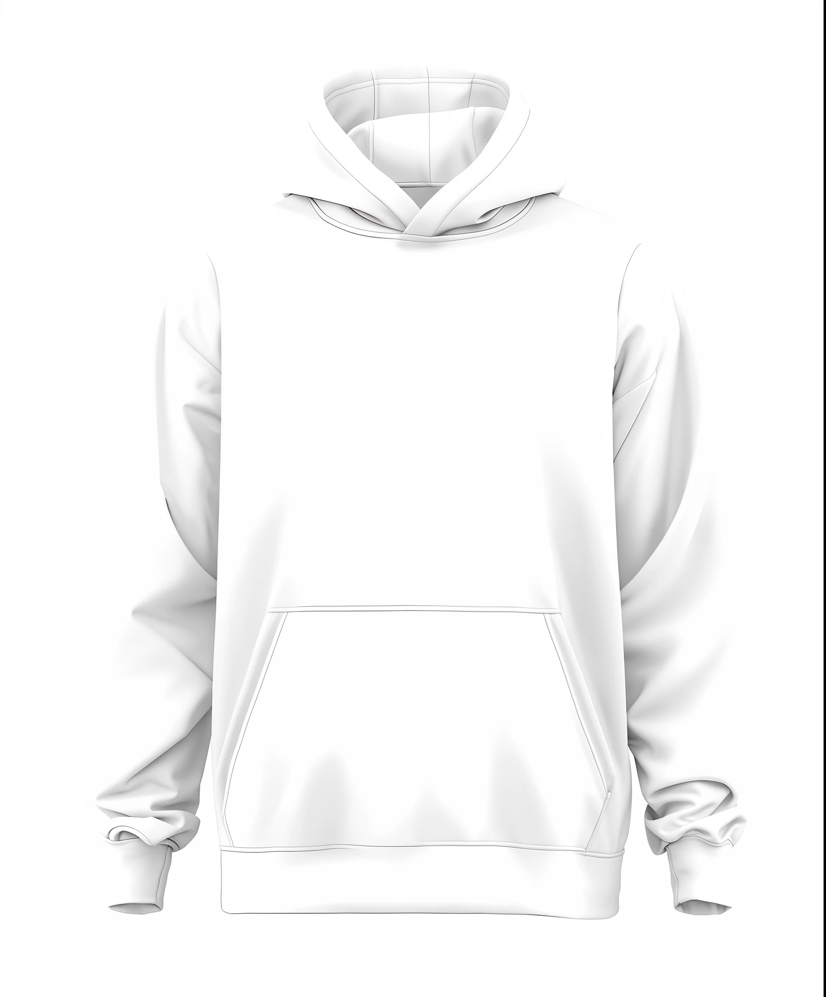a white hoodie with a hoodie on the front and a hoodie on the back, no hood | | realistic shaded, hoodie, wearing a hoodie, realistic clothing, wearing hoodie, detailed clothing, wearing an oversized hoodie, white clothing, oversized hoodie, hoody, casual white garment, realistically rendered clothing, sports clothing, casual clothing, wearing a hoody