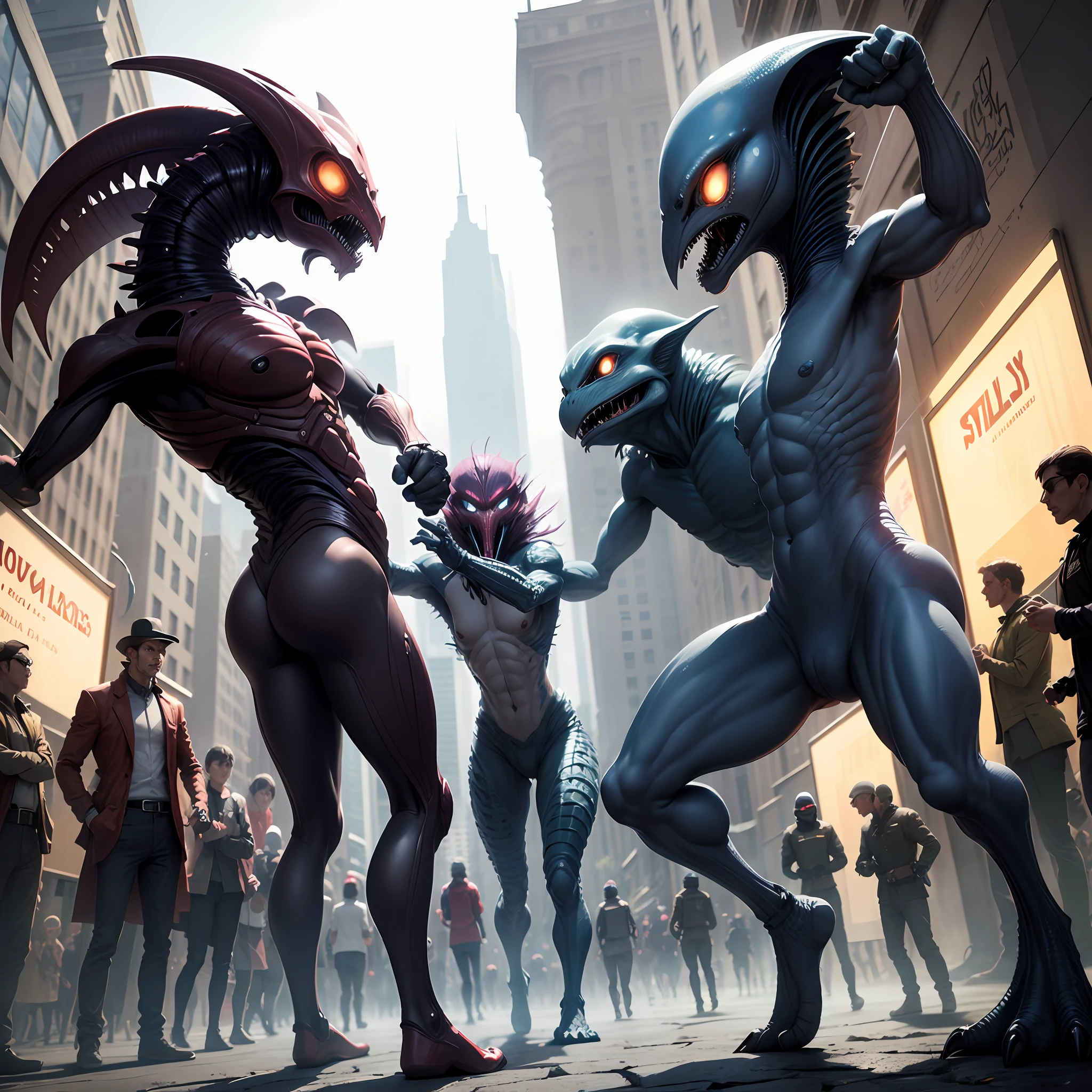 Alien creatures invade Earth，Humanity rose up to resist，oras，fistfight，karo --auto