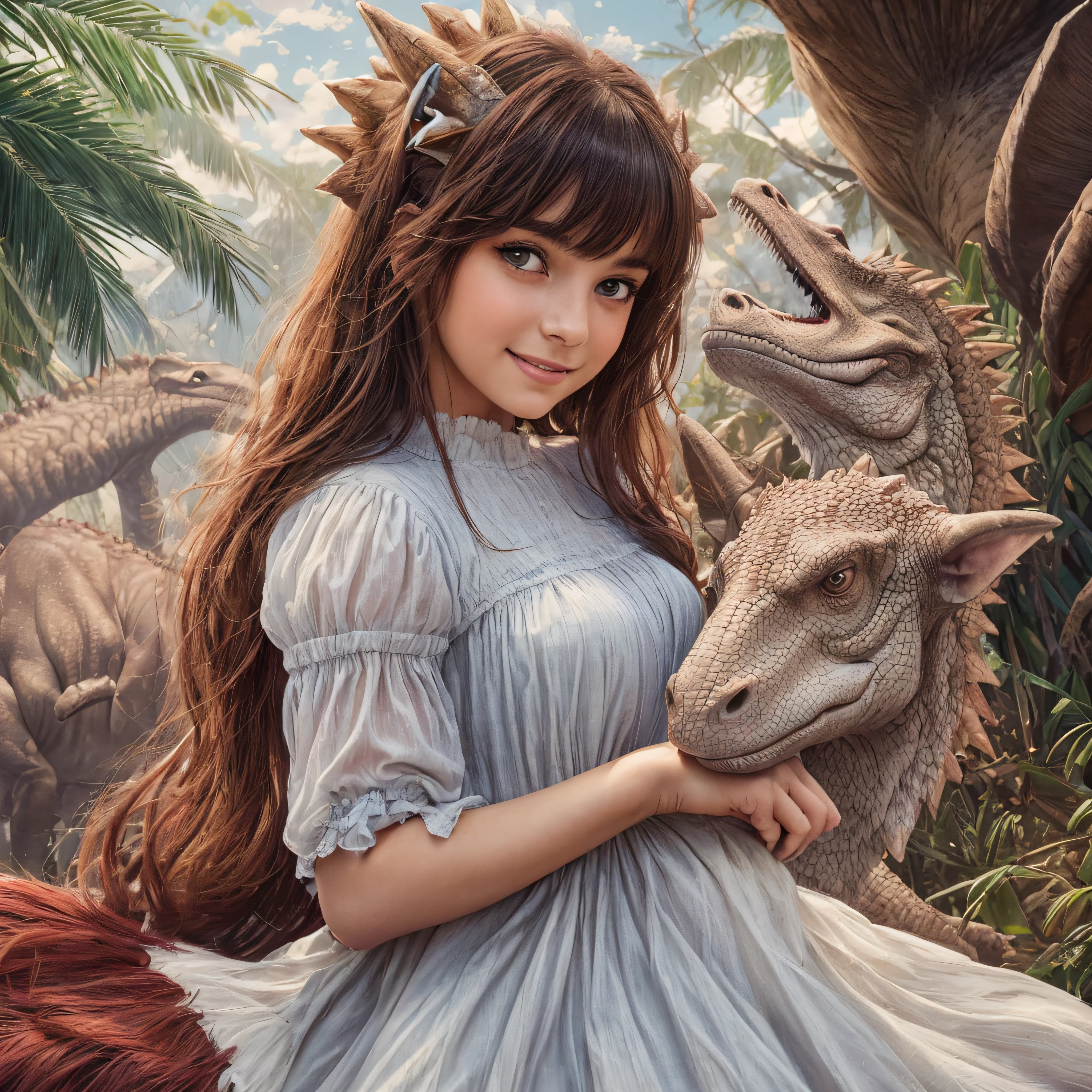 I don't quite understand the meaning of "sugar dinosaur sugar" very well, but here's a possible optimization of the prompt: "A colorful dinosaur, made of sugar, in a bright naturalistic environment with soft depth of field and bokeh." A cute 10-year-old woman. cute puppy. Gorgeous puppy. puppy begotten. Portrait of a woman in a white dress, holding a book with delicate hands, expressing beauty and strength. Detailed portrait of an indigenous woman in cartoon style, with beautiful eyes, quick brushstrokes and vibrant colors. cute puppy. Gorgeous puppy. masterpiece of a cute puppy, with red and white fur. Italian girl posing next to her puppy, detailed face, dark hair, athletic body, red flannel and jeans. soft hair,happy smile,cute Italian. . Tyrannosaurus Rex. . . Velociraptor. Velociraptor means "fast thief" or "fast thief". ... Diplodocus. ... Triceratops. ... Pterodactyl. ... Stegosaurus. --auto --s2