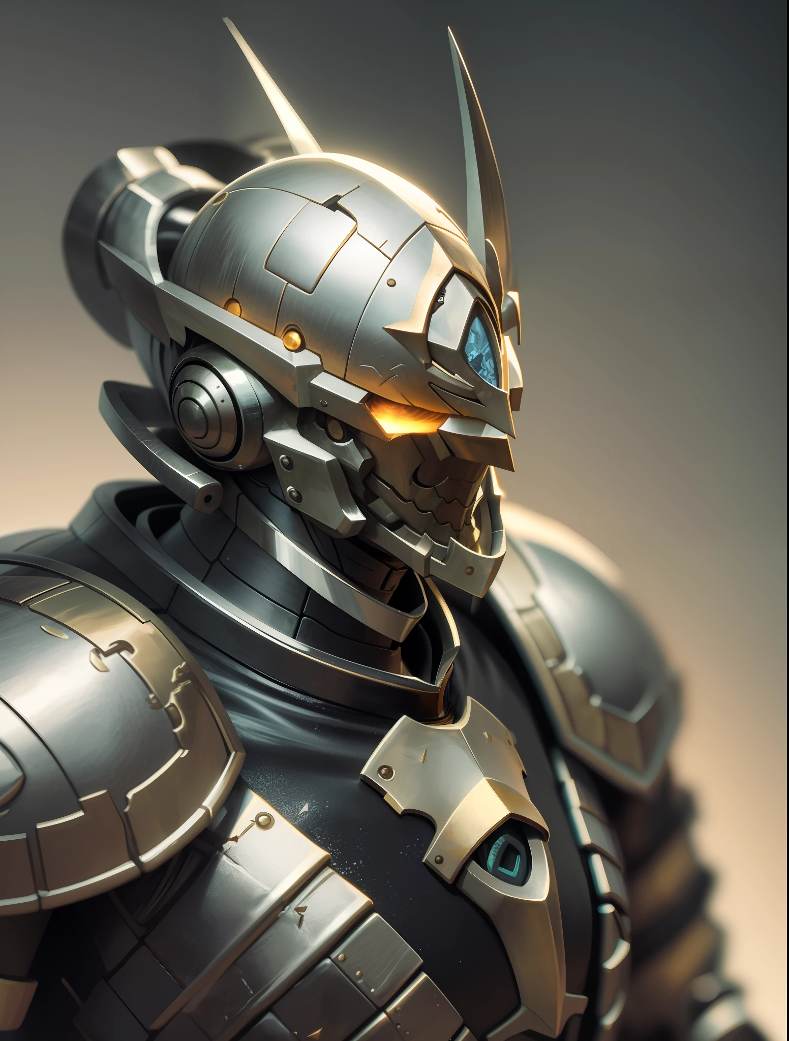 a close up of a person in armor holding a sword,dark souls art style,Broken,Look up,3D male,Bring a helmet