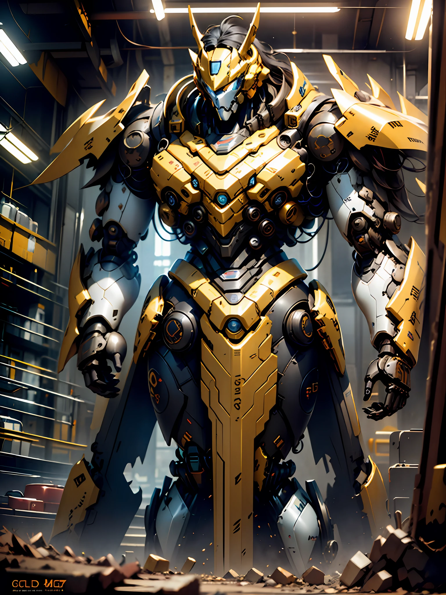 Horse zodiac series golden mecha mechanical heavy industry