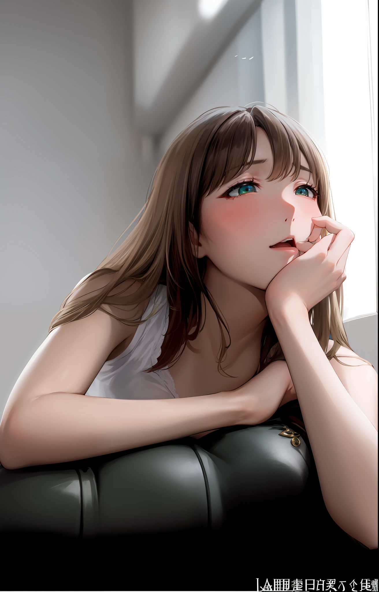 ((tmasterpiece、Need、ultra-delicate、A high resolution)), 独奏, a beauty girl, sparking eyes, perfect  eyes, 15year old, jade foot，nakeness，nedium breasts，shyexpression，Love eyes