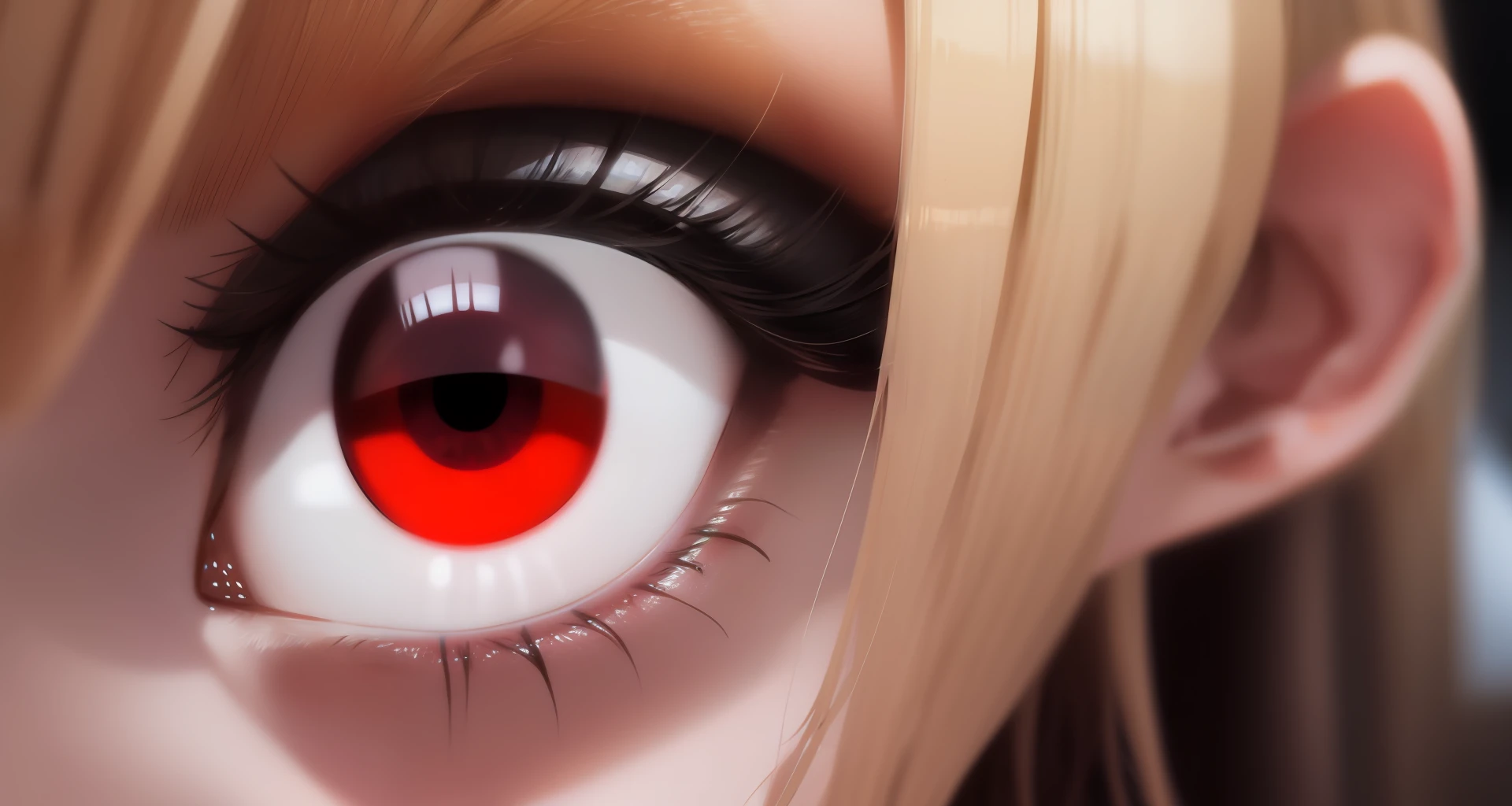 The red pupil of the crimson pupil