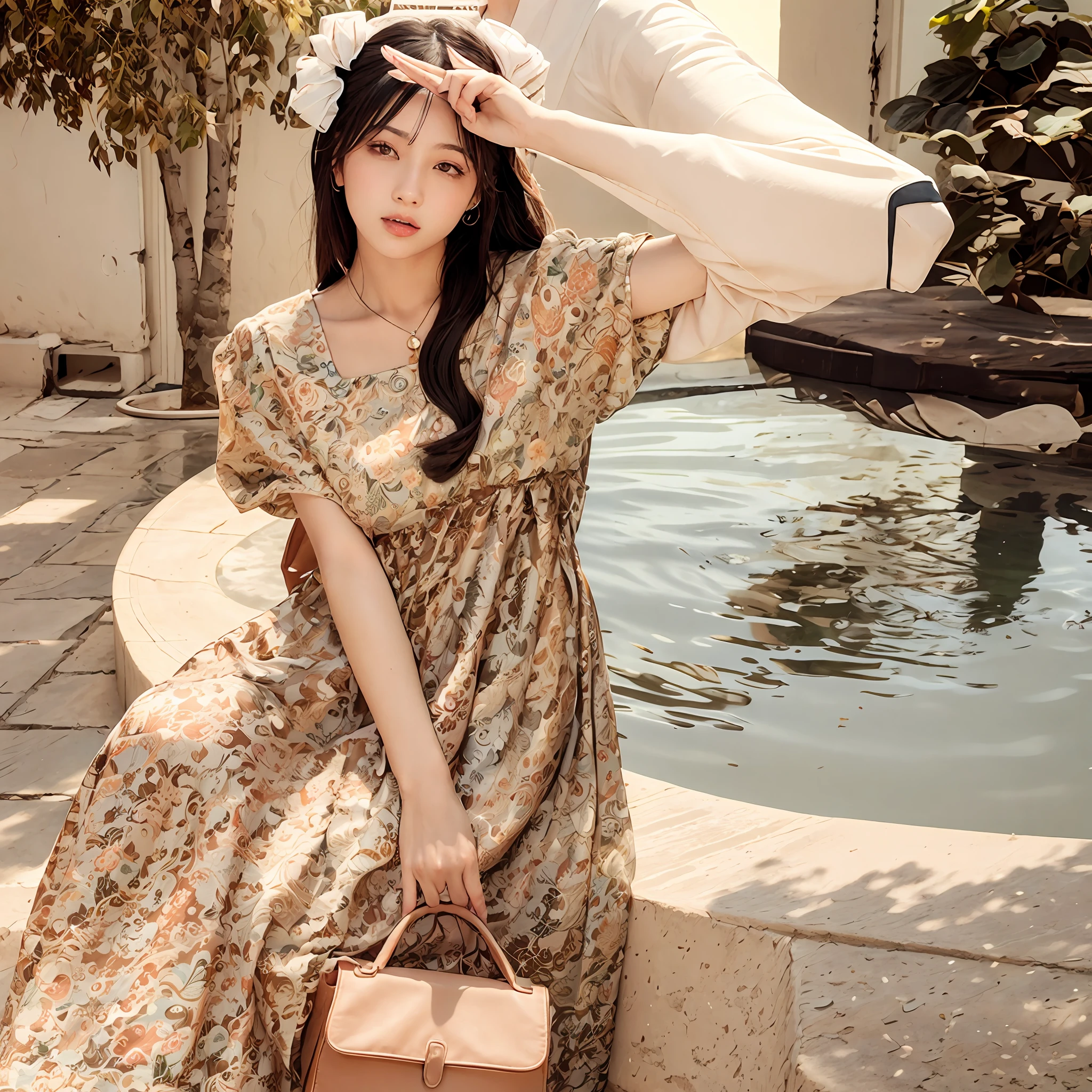 The clothes do not change,Change beauty and pose