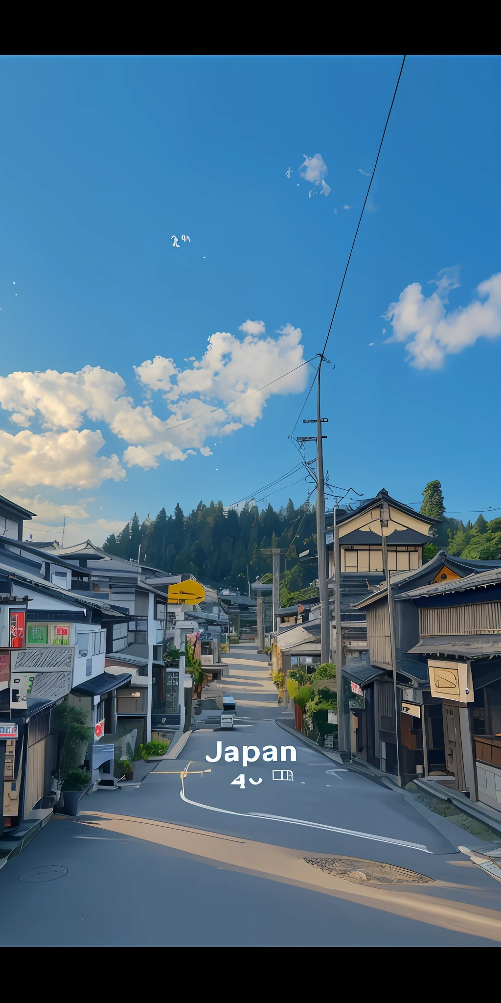 there is a street with a sign that says japan in japanese, japanese town, japanese rural town, japan rural travel, countryside in japan, rural japan, japanese countryside, japan travel aesthetic, japanese village, けもの, japense village in background, japanese neighborhood, japan deeper travel exploration, japanese city, 🪔 🎨;🌞🌄, high definition at 4k resolution, no text