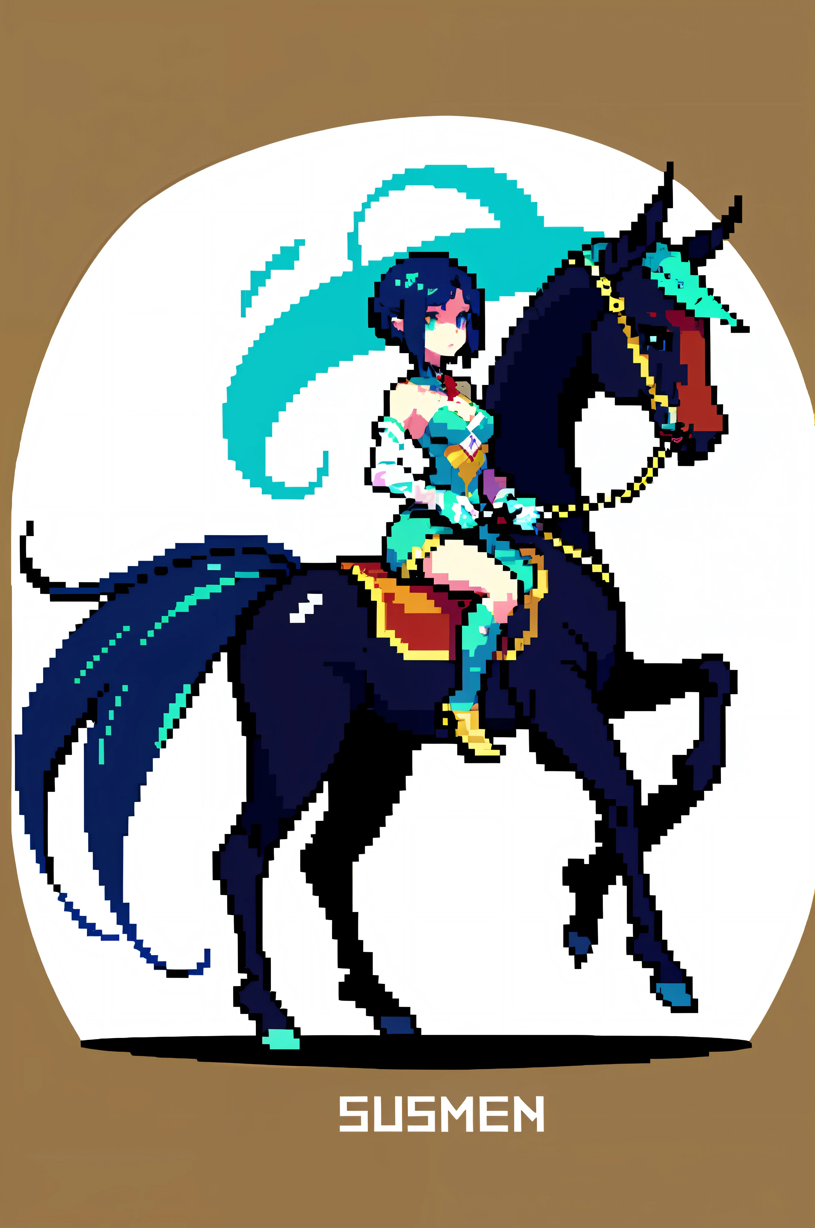 (tmasterpiece,top Quority,best qualtiy),pixivs,pixelart,1girll,full bodyesbian,Horsewoman,gloomily
