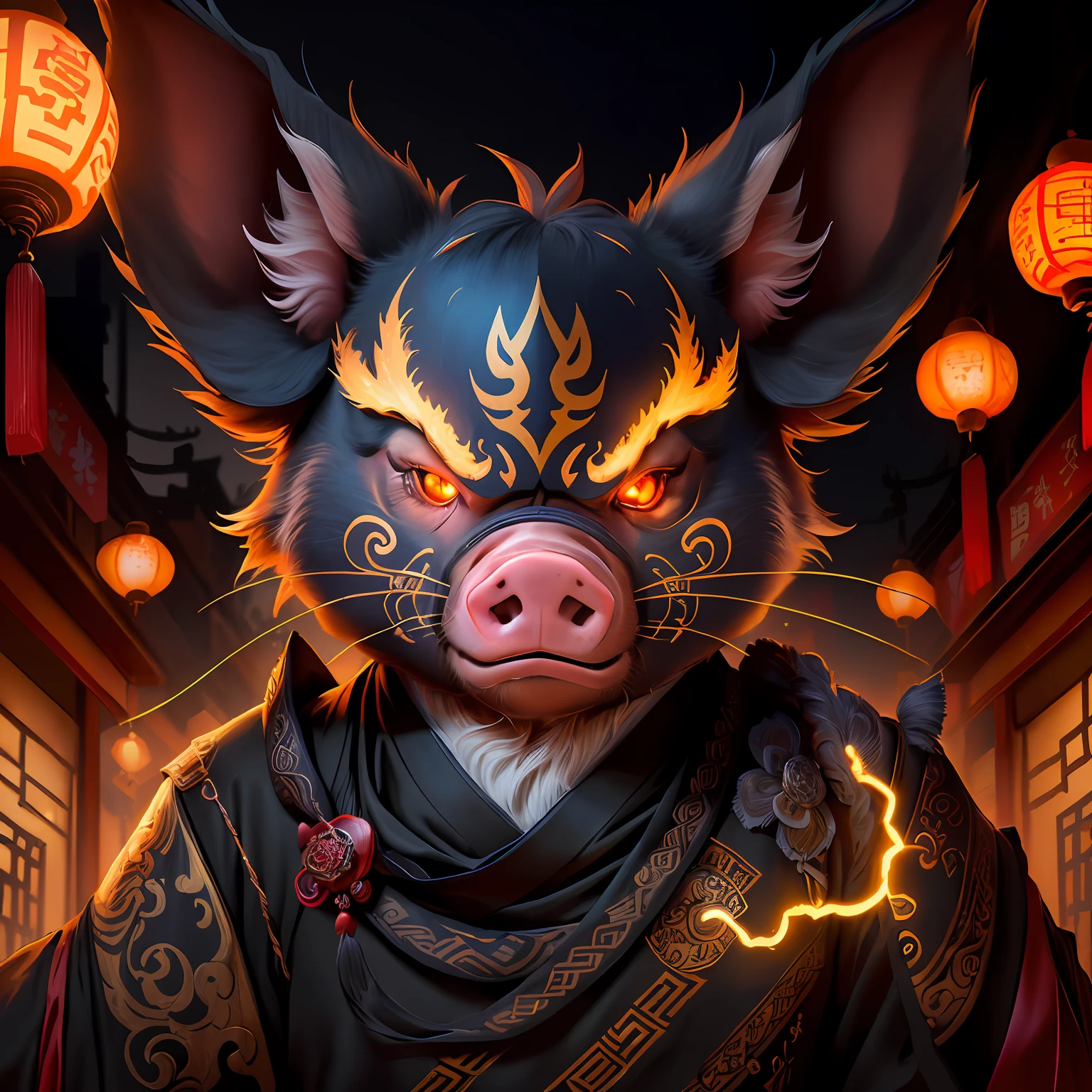 A pig on it