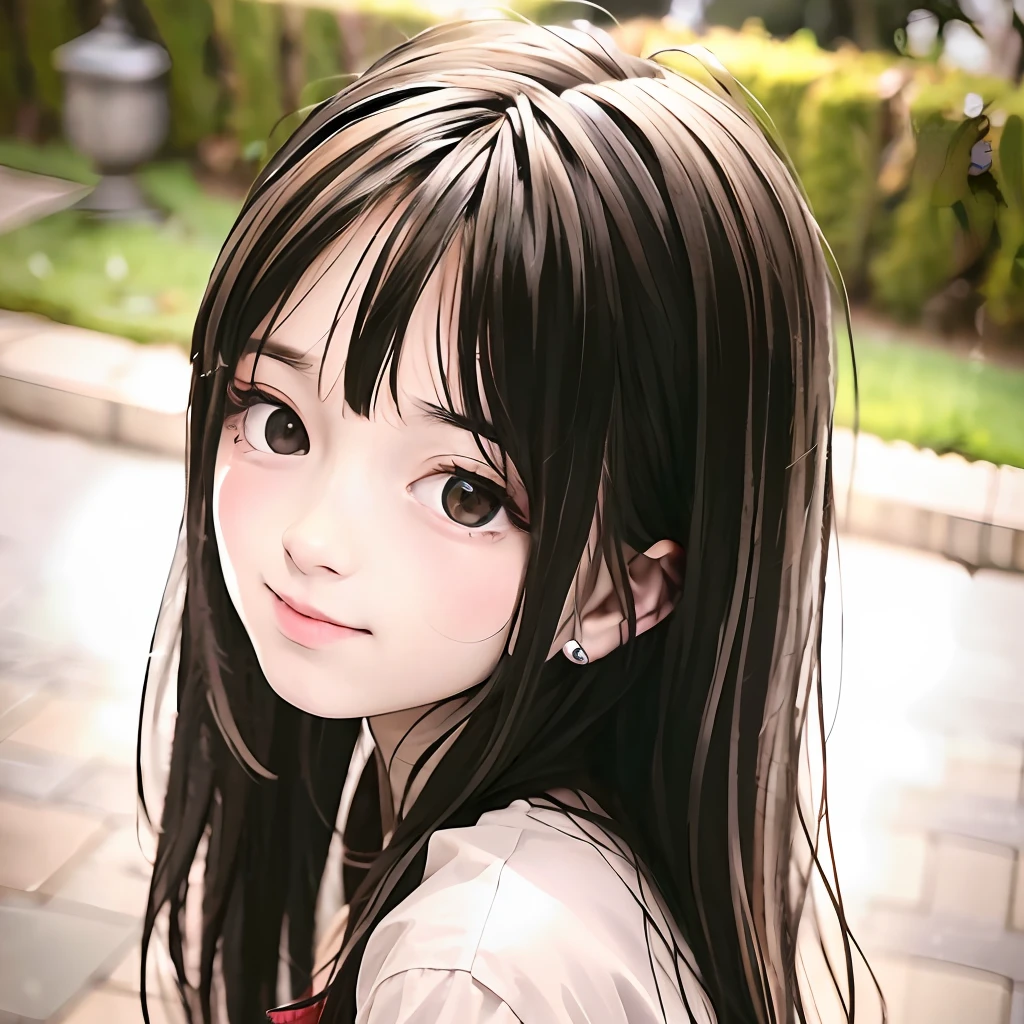 A boy with long hair