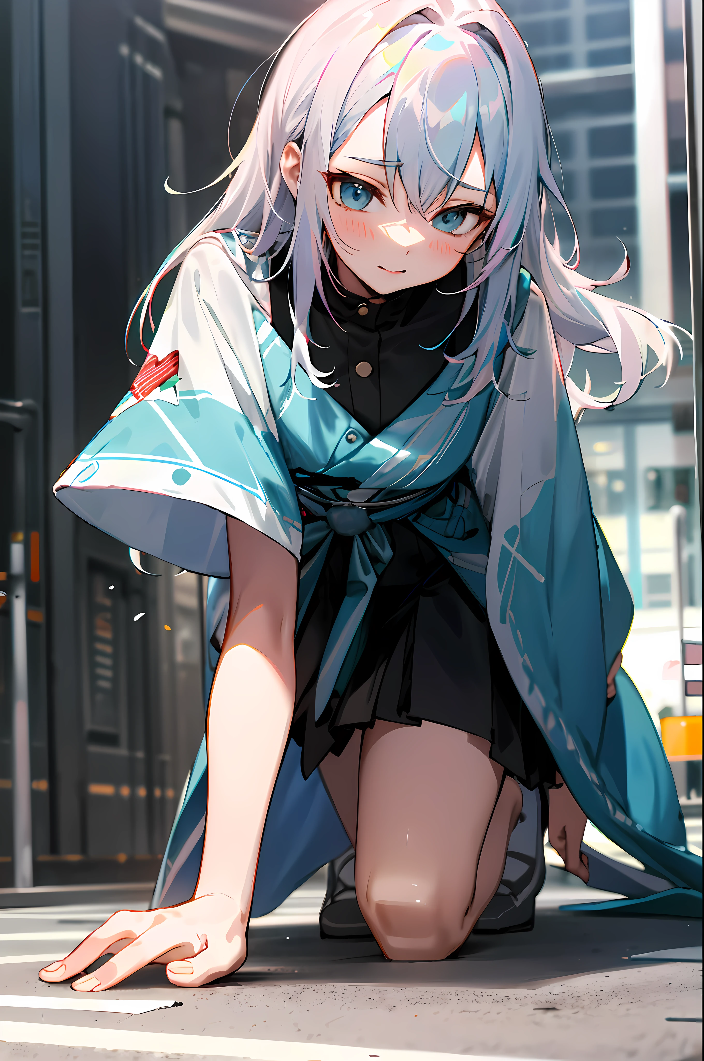 Eura knelt on the ground