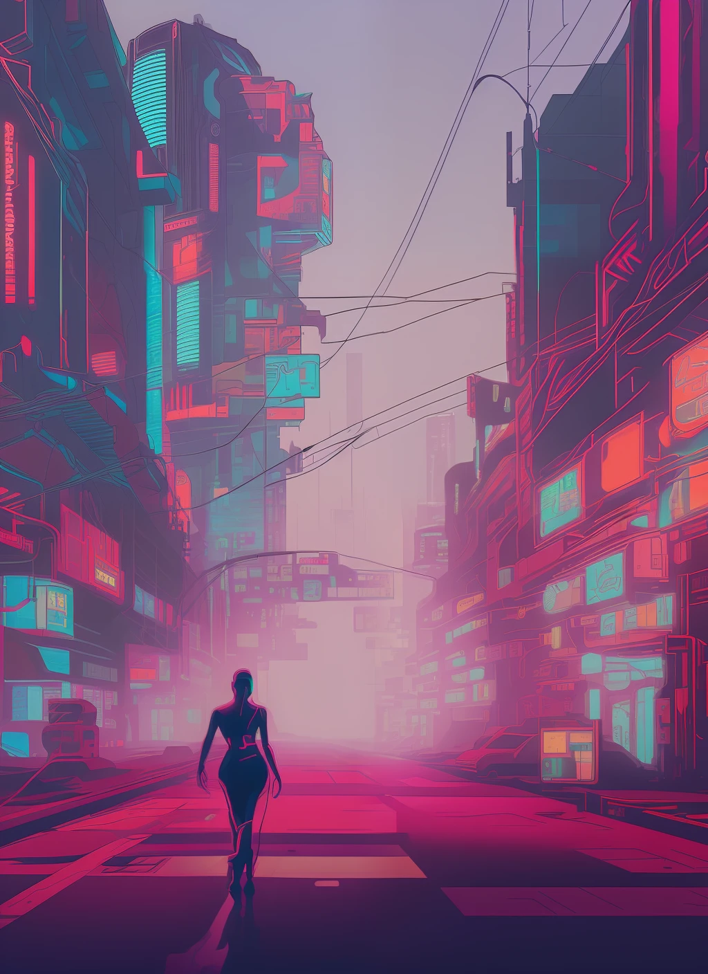 (an artistic photograph of a cyberpunk prostitute),full body shot, centered, (extremely detailed:1.2), (intricate neon slums in the background:1.1), hyper-detailed, (soft lighting:1.2), high resolution, filmic grain.