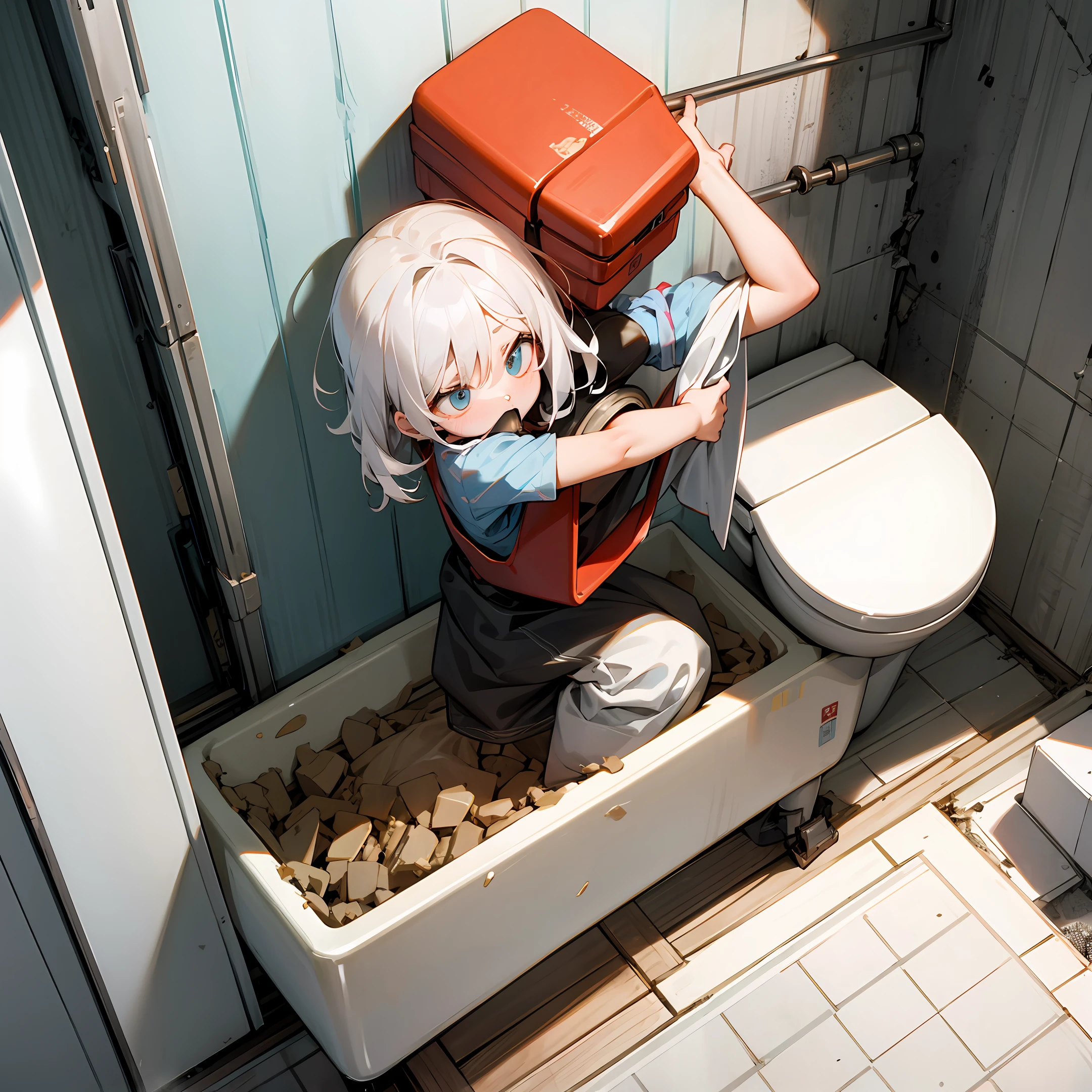 Hudec Shanghai Lane Demolition Toilet Stock Crazy Child