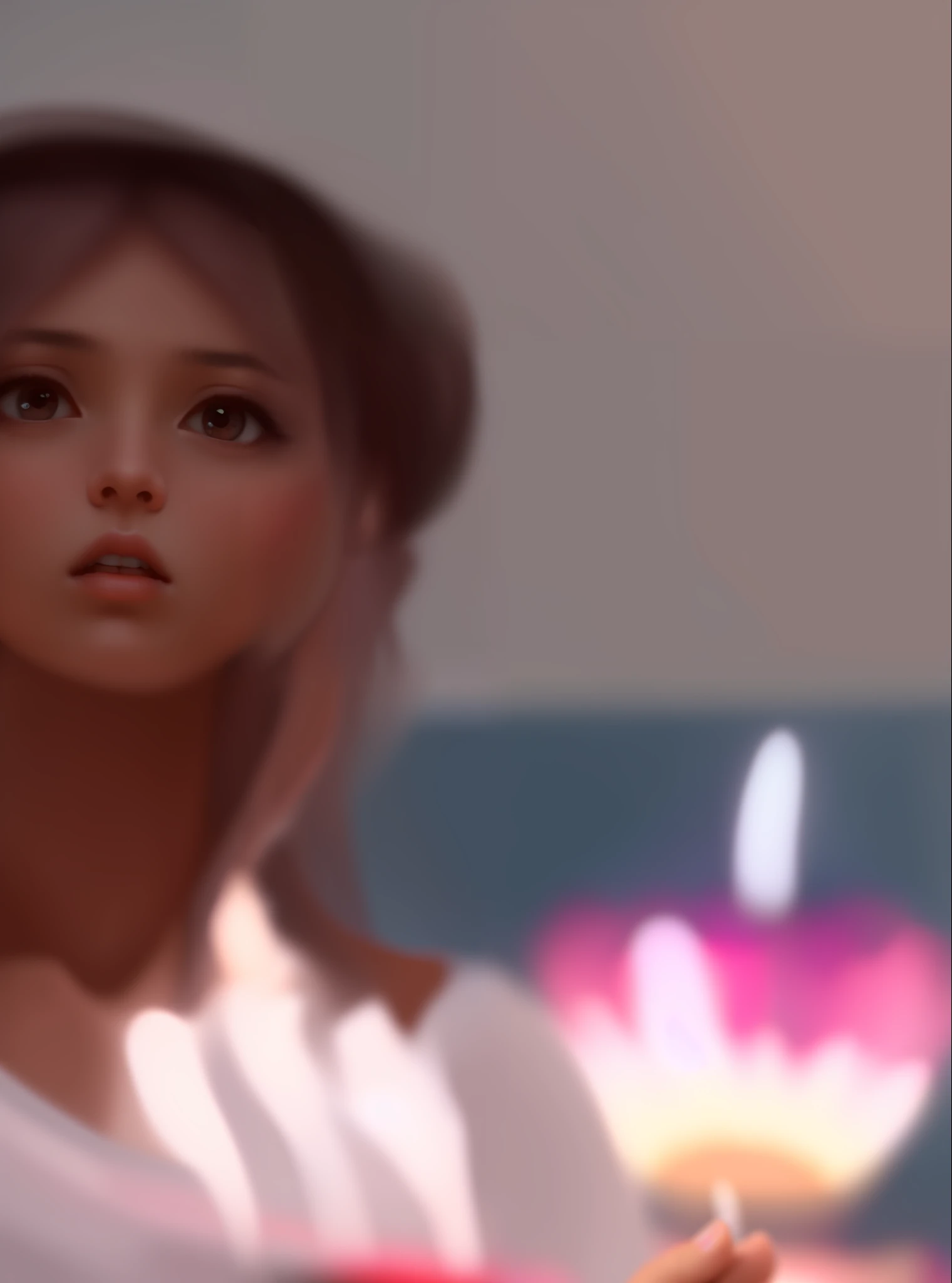 a beauty girl，astonishment