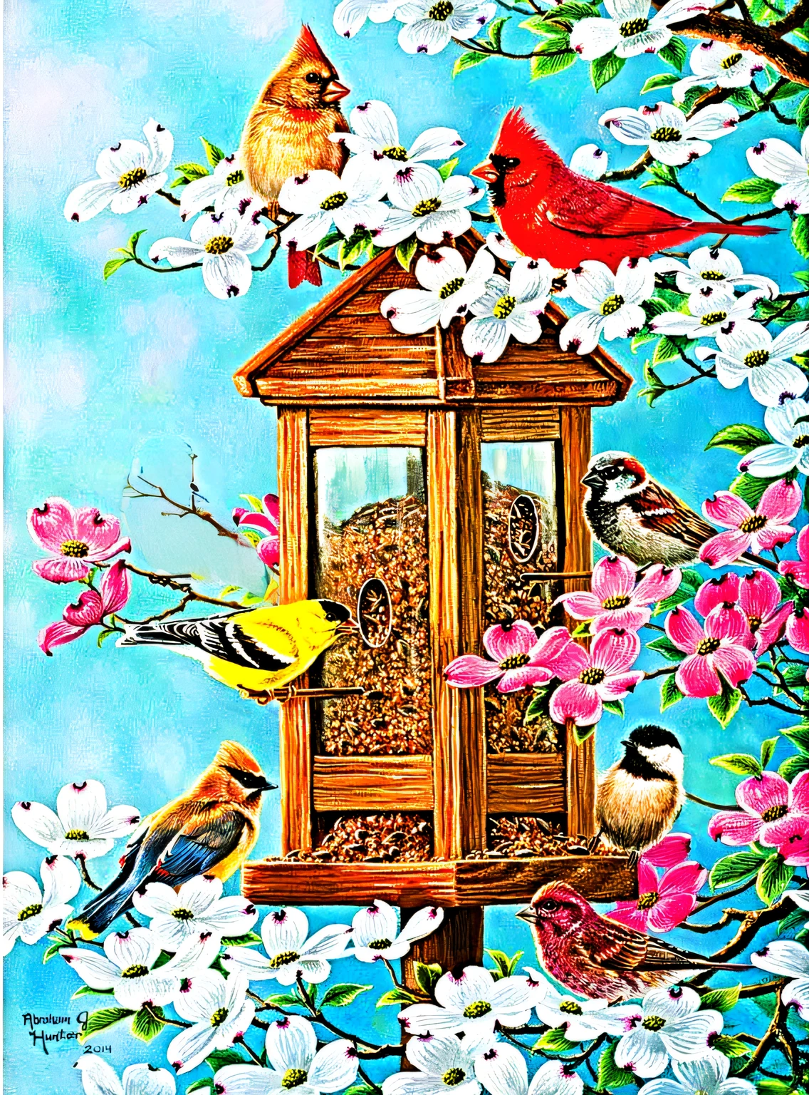 pink bird