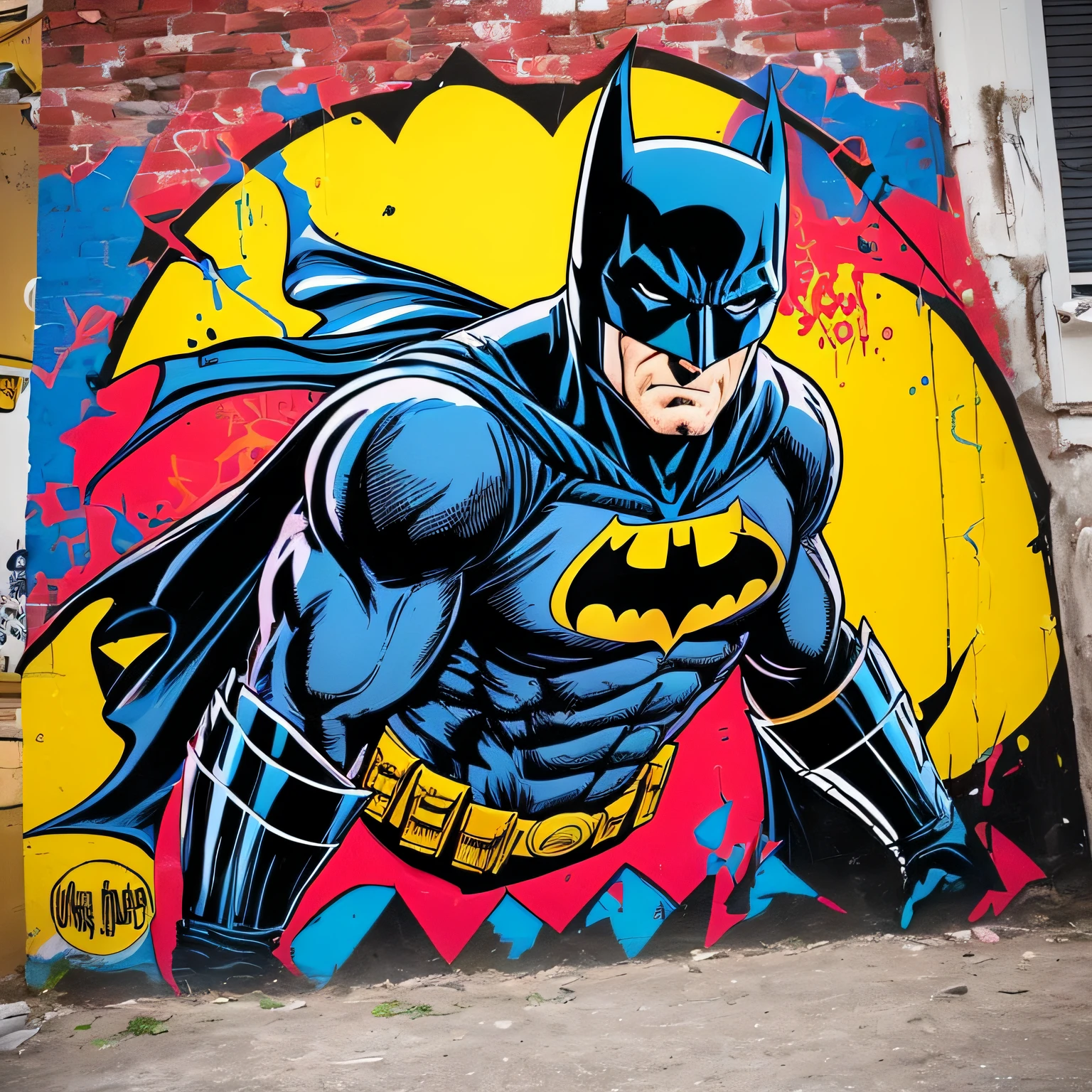 batman con efectos de graffiti --auto
