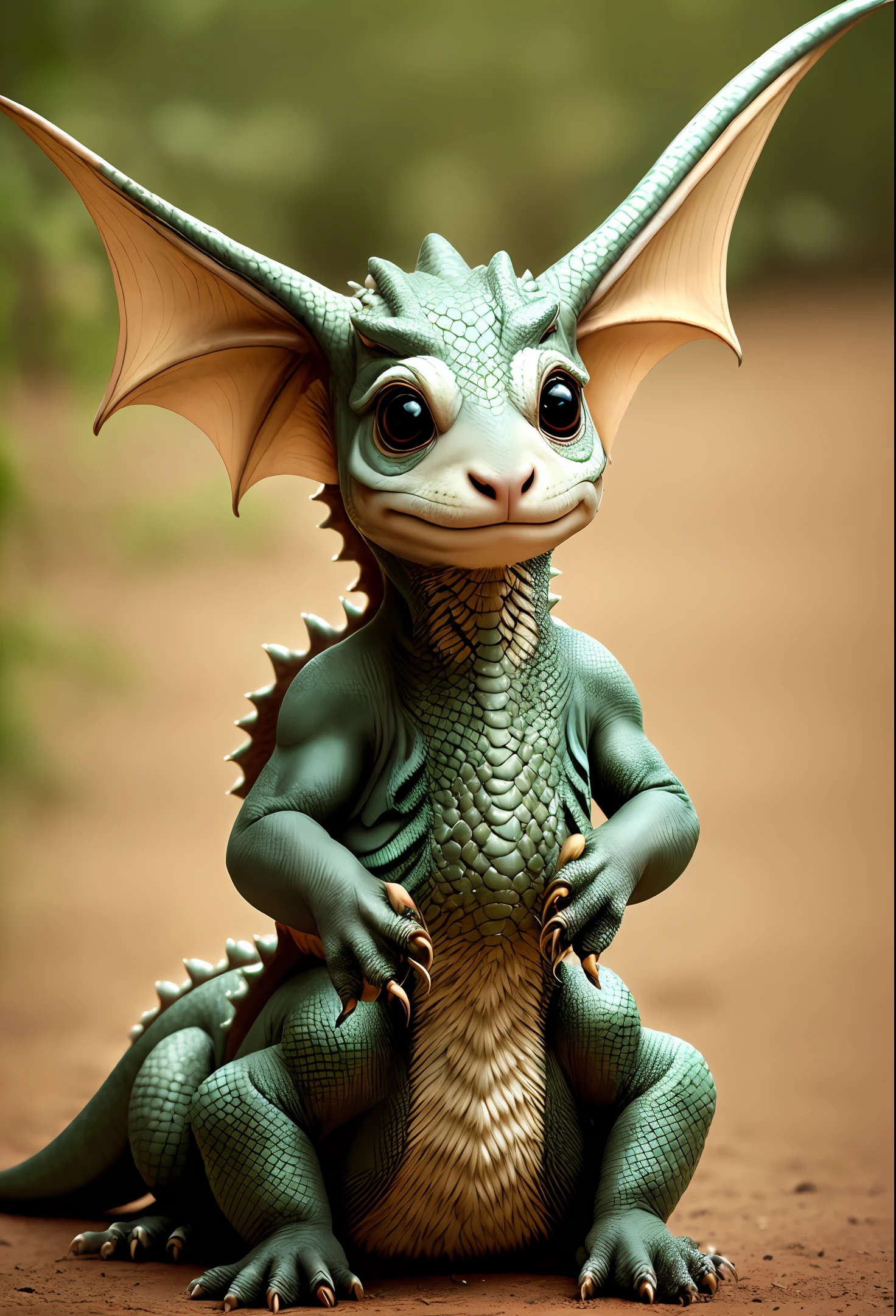 Baby dragon, feathers, cute wide eyes, love, tenderness