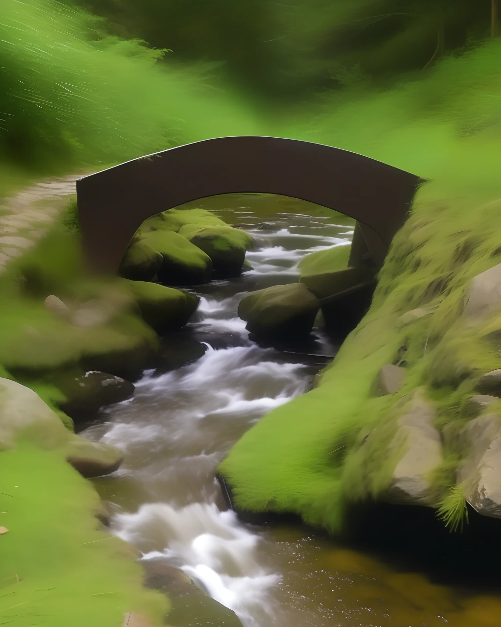 Small bridges and flowing water