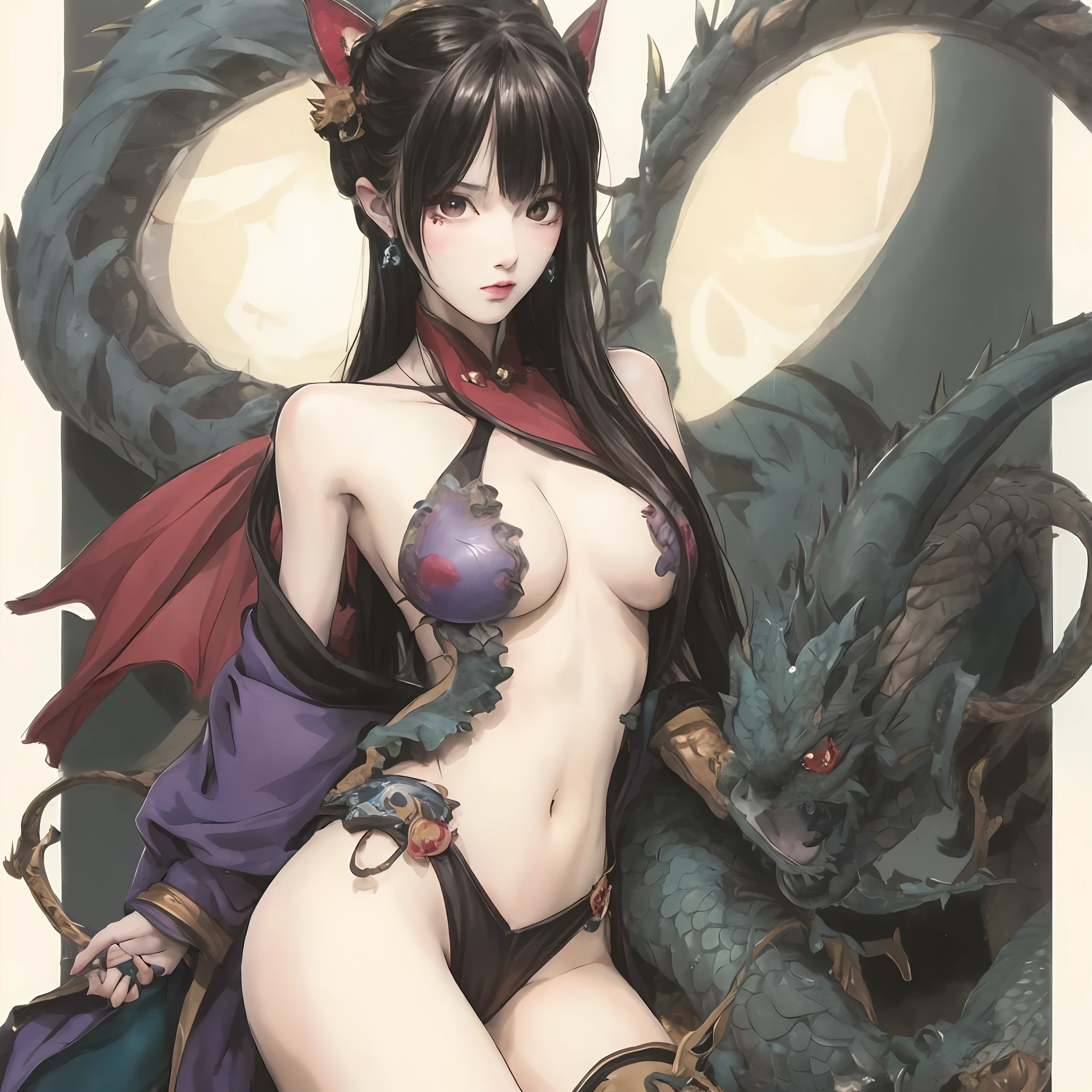 Shadow poetry style dragon maiden