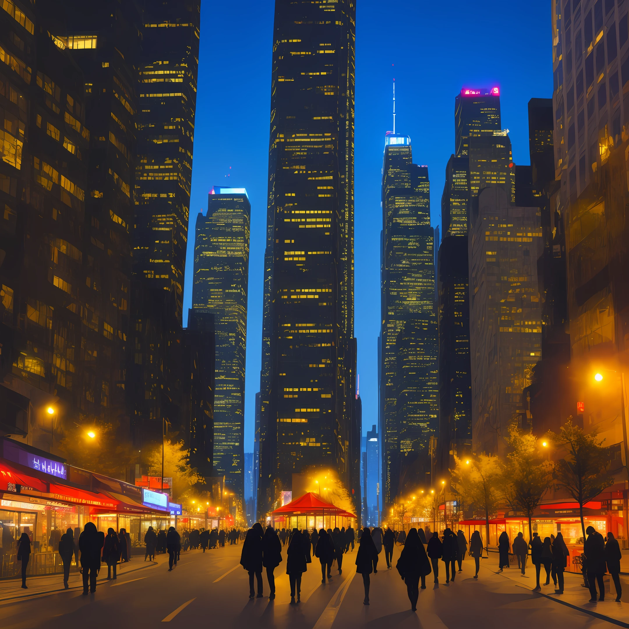 city night scene,