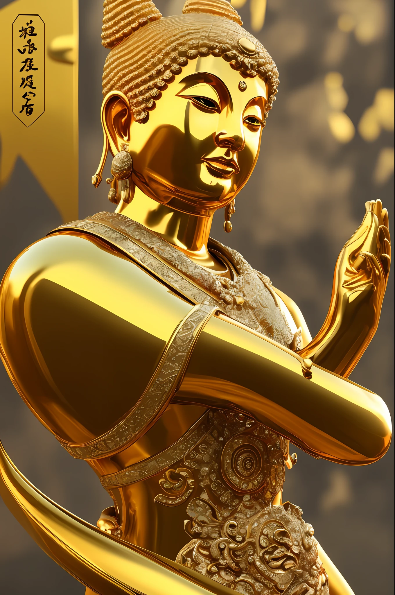 关键词
a anime character standing in front of golden glowing buddha, showing his arms, playstation 5 screenshot, chinese painting, close-up intensity, fenghua zhong, kazuki takamatsu, yeong-hao han, god rays, solarizing master, looking at the camera, 3d render,ZBrush, Octane Render, 8K, best quality