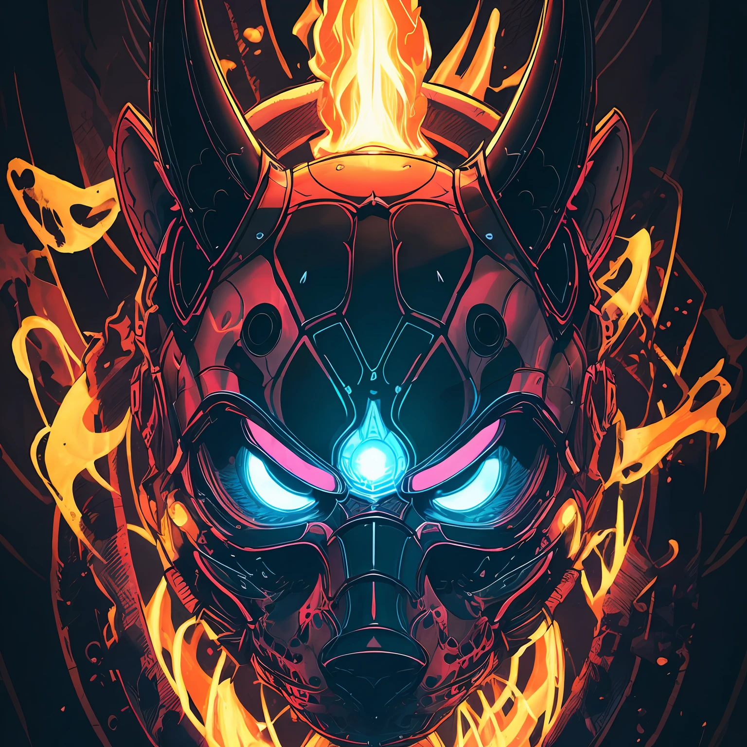 uma imagem para camiseta, utilizando animais, elementos futuristas, cyber, cores nitidas, Focus on lighting --auto