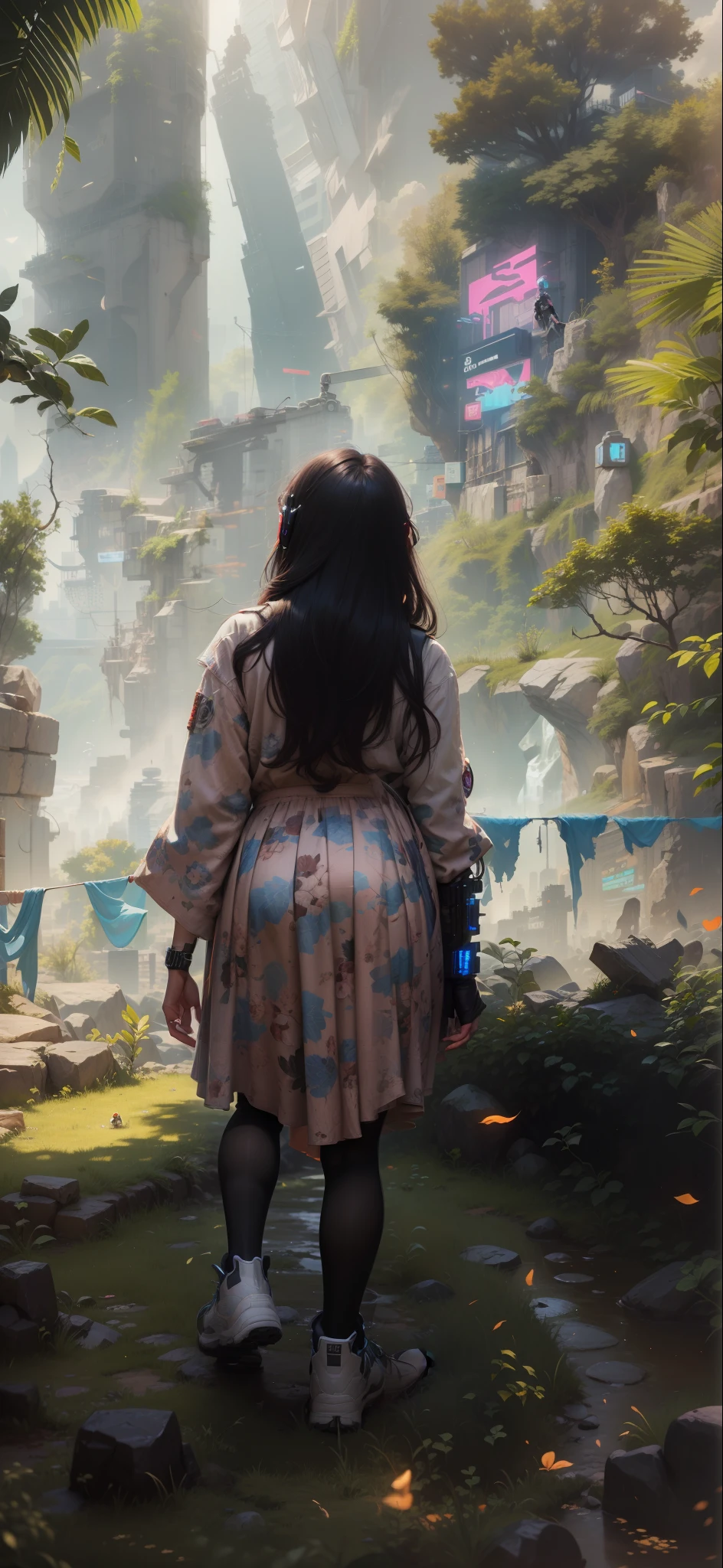 Change background ,gaming,agent in skirt,cyberpunk, beautiful girls,8k,ultra realistic,