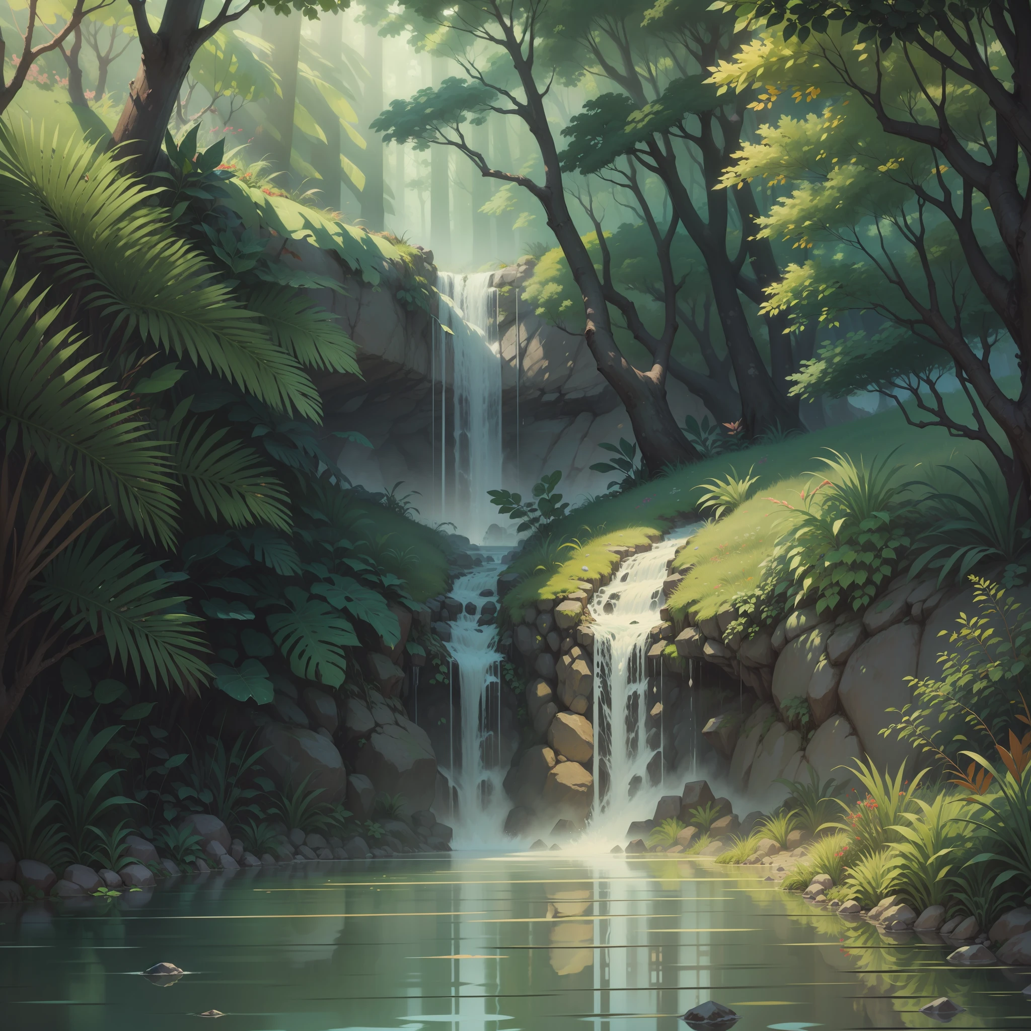 Cascada en la selva.