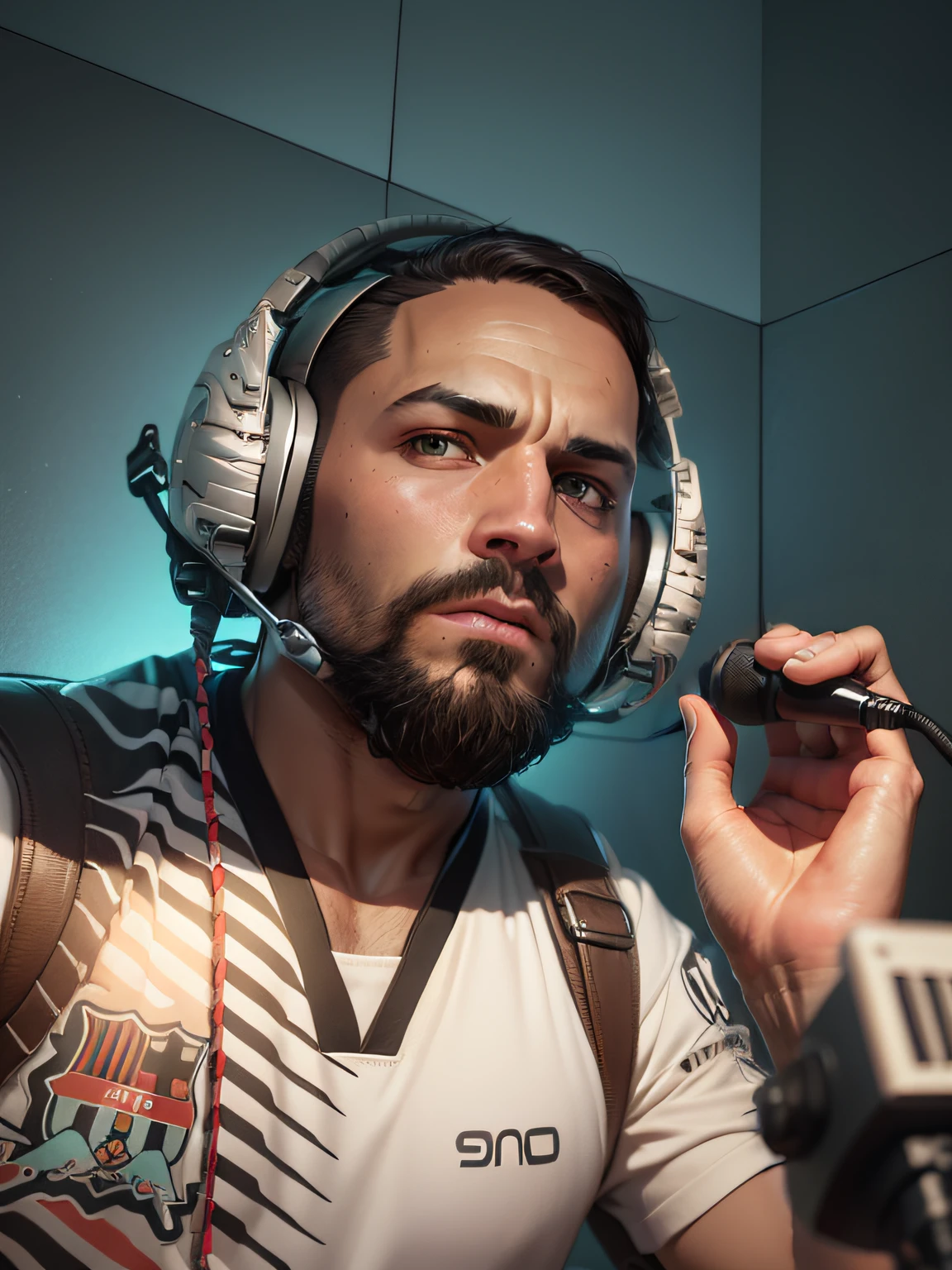 Complete editing with hand holding microphone