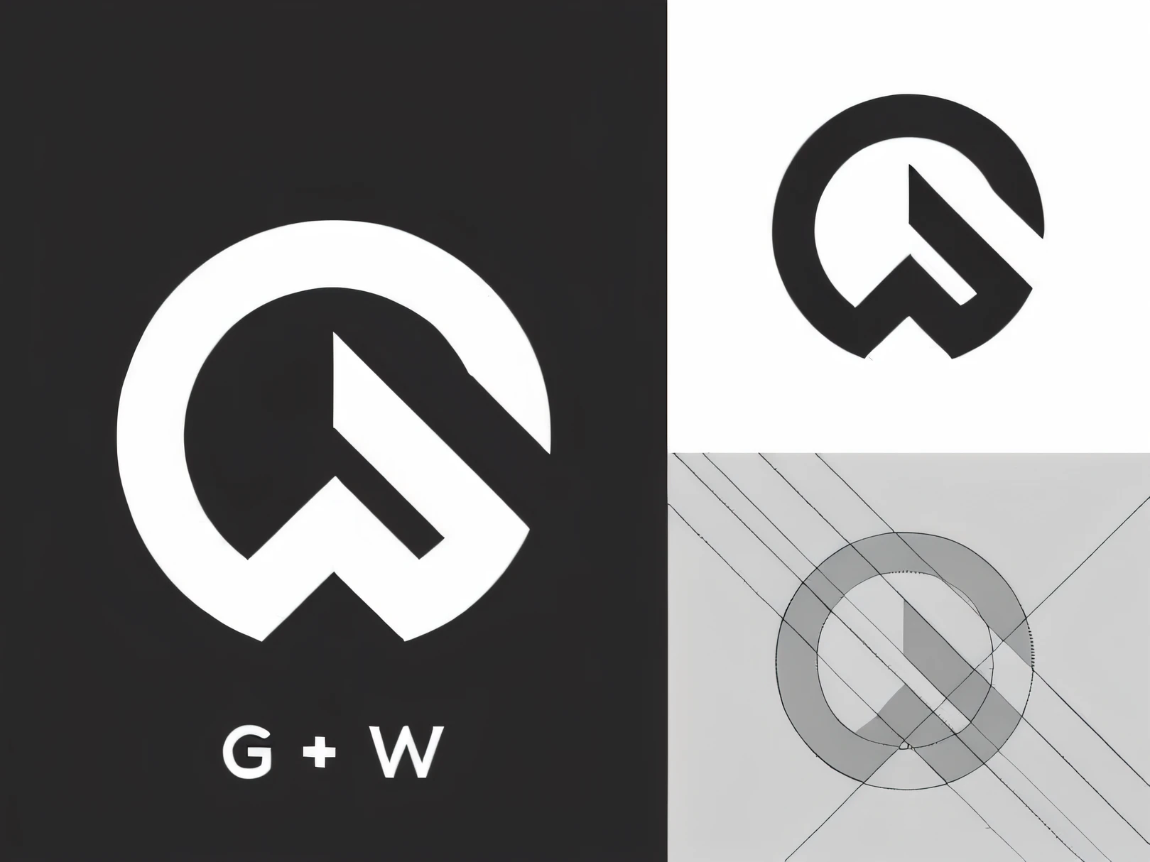 um logotipo vermelho e preto com a letra g e w, Minimalist logo without text, arte vetorial do logotipo minimalista, logotipo para uma rede social, logotipo minimalista, logotipo preto e branco, design de logotipo limpo, boca de gawr, SVG minimalista, logotipo arredondado, Awwwards, design de conceito de logotipo, logotipo abstrato, logotipo simples