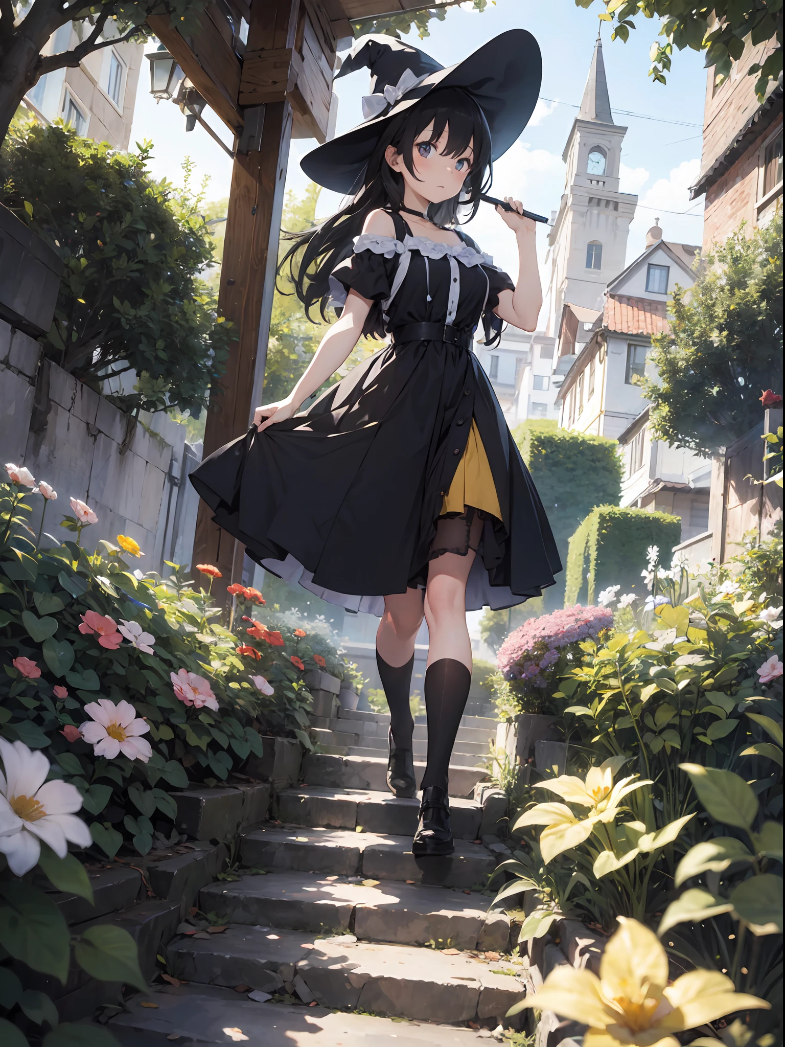 (Master Masterpiece、beste Quality、highestres、offical art、Beautifully Aesthetic:1.2)、(Master Masterpiece、beste Quality、beste Quality、offical art、Beautifully Aesthetic:1.2)、(Master Masterpiece、beste Quality、beste Quality、offical art、Beautifully Aesthetic:1.2)、(1girls:1.3)、extremely detail、(Fractal Art:1.3)、colorfully、highestdetailed、「Enchanting witch from another world」This painting titled、It depicts a captivating beautiful witch manipulating magic in the castle gardens without limits。The castle spreads out、The garden there is、It creates an atmosphere as if a door to another world has appeared..。
Standing at the center is、Beautiful witch in a sophisticated dress。His face is meticulously drawn.、He has a profound expression on his face, as if he strongly wishes for something.。In her hand is a luxurious wand.、From that wand is emitting mighty magical powers。 The magic cast is、It was released as an explosive force from the tip of the wand.、The energy that reverberates through the garden as a beam of colorful light is very powerful.、A beam of light makes a large trajectory in the sky。
The charm of this painting is、The mighty and enchanting beauty of the witch、ve、It skillfully captures the mystique of the garden.。 、And the witch's facial expressions and movements are very realistic.、It has the power to draw the viewer into the place。
Moreover、the light and shadow production is also stunning。The beam of light emitted by the cane is、Illuminate the gardens and castle、pure、Creates a sense of distance from the visual light source to the witch.。Quality produces realistic images、It can convey visual beauty and story appeal at the same time。
This is、Not only visually appealing works、It is a work that further enriches the visual experience by drawing a story.。 」We are thinking about the theme to the fullest。The images are very realistic and、Very detailed and、Must be a high resolution 16k。Sony F and 24-105mm f / Use a Sony Alpha 4 mirrorless camera with 1G OSS lenses。ISO sensitiv