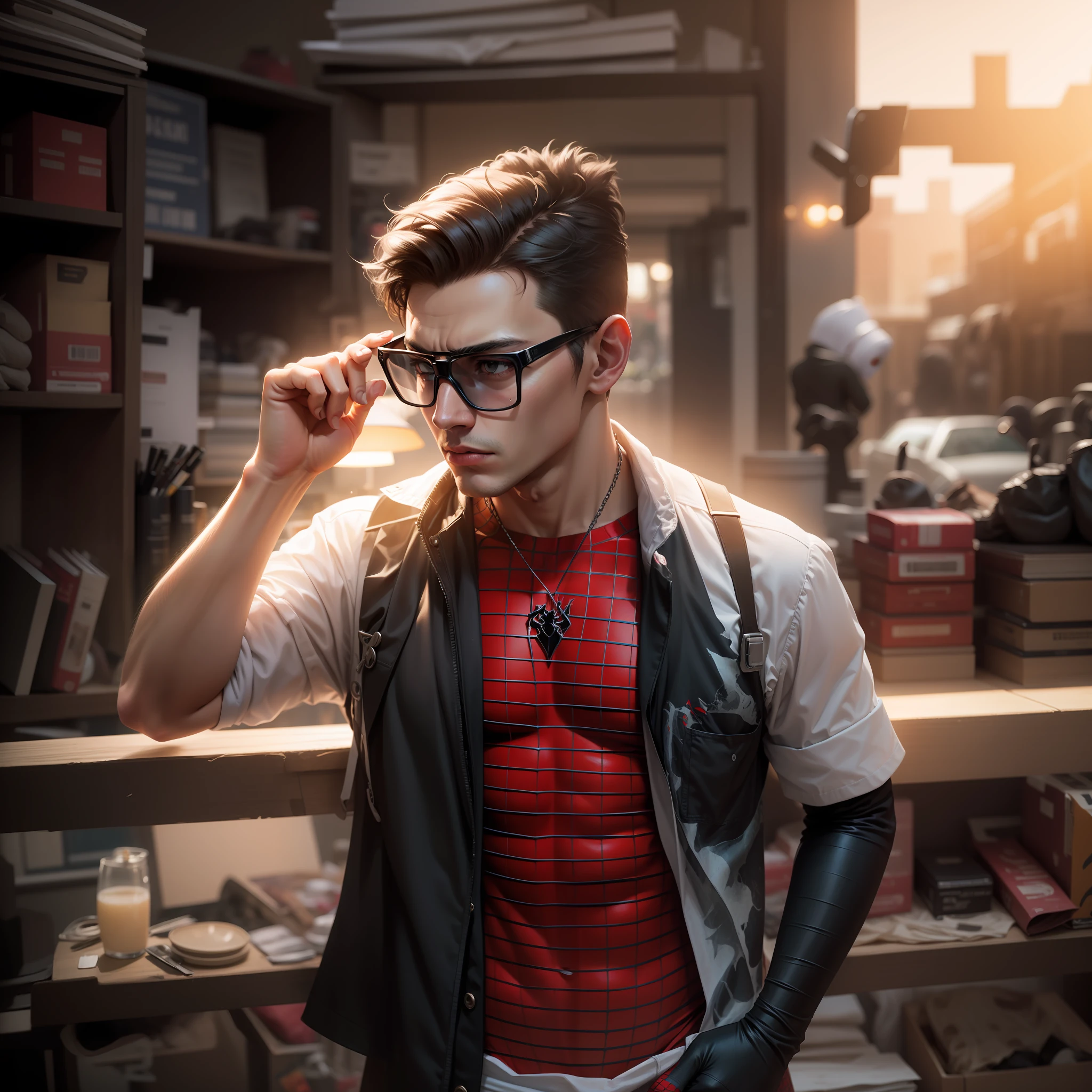 Change bg & Spiderman body ultra realastic
