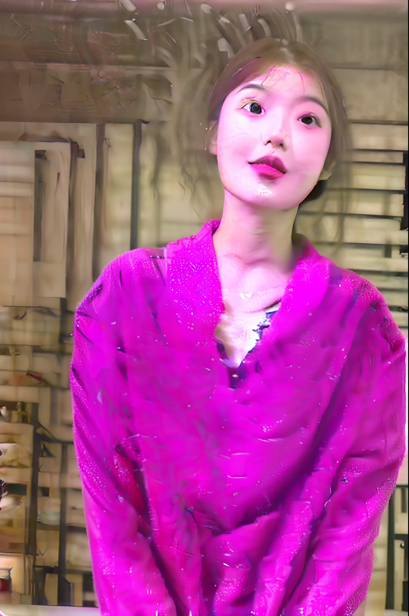 裸体少女，The chest is large and hairless