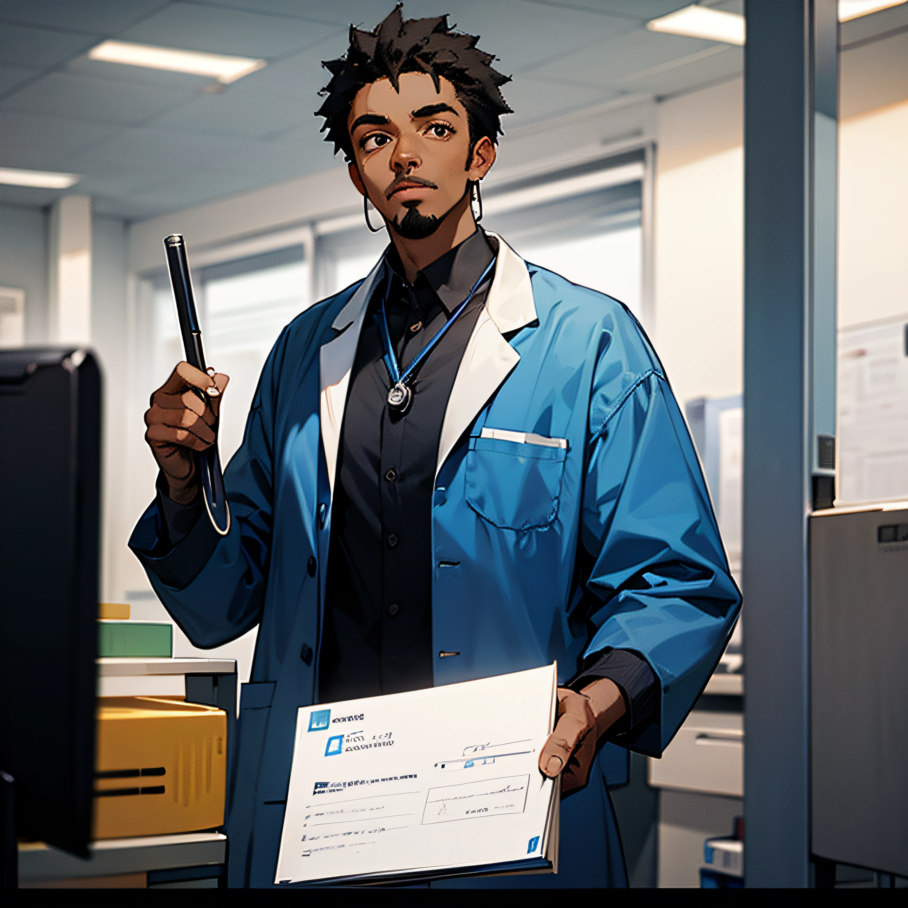 BLACK GUY working in tha clinic like black DR. --auto