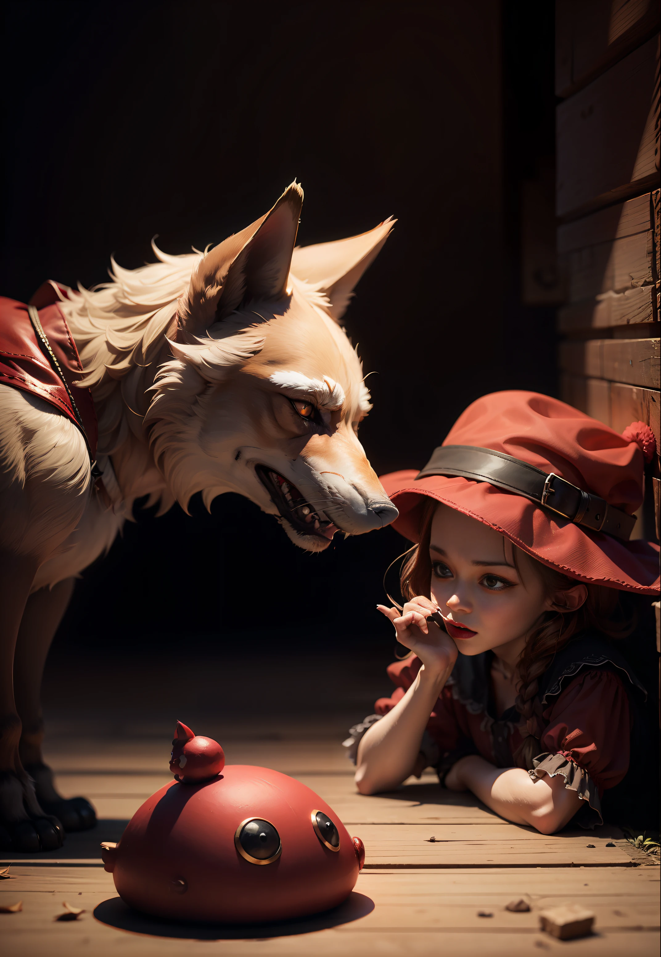 Conto de fadas: Little Red Hat vs Evil Wolf. V1. HD --auto
