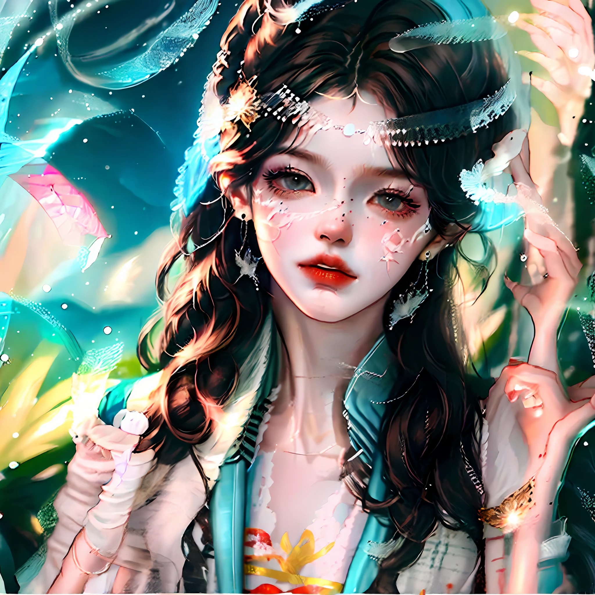 ancient wind，schoolgirls，plumw，Transparent，misterious，Eau --auto