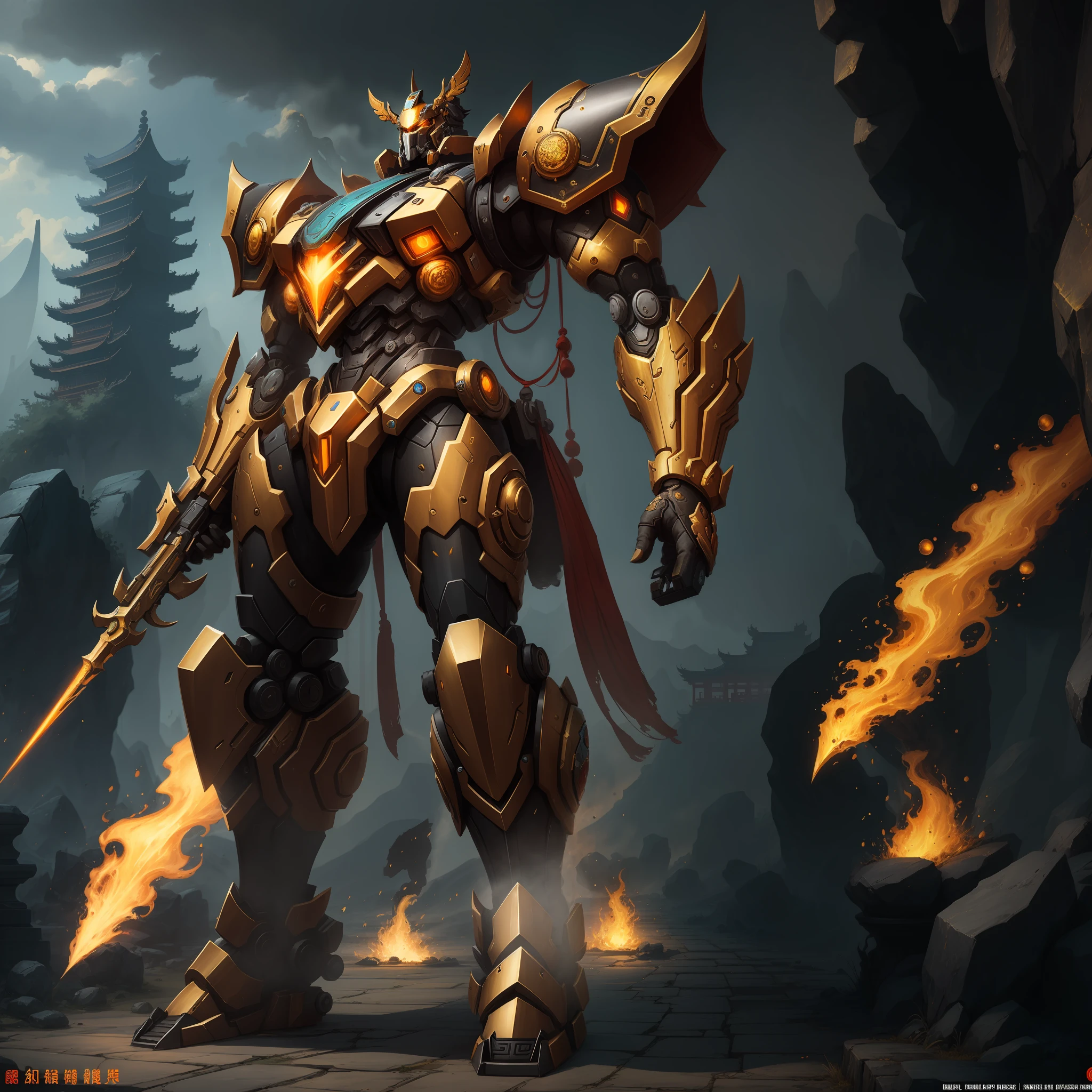 Black-gold mech，Ancient Great General，China-style --auto