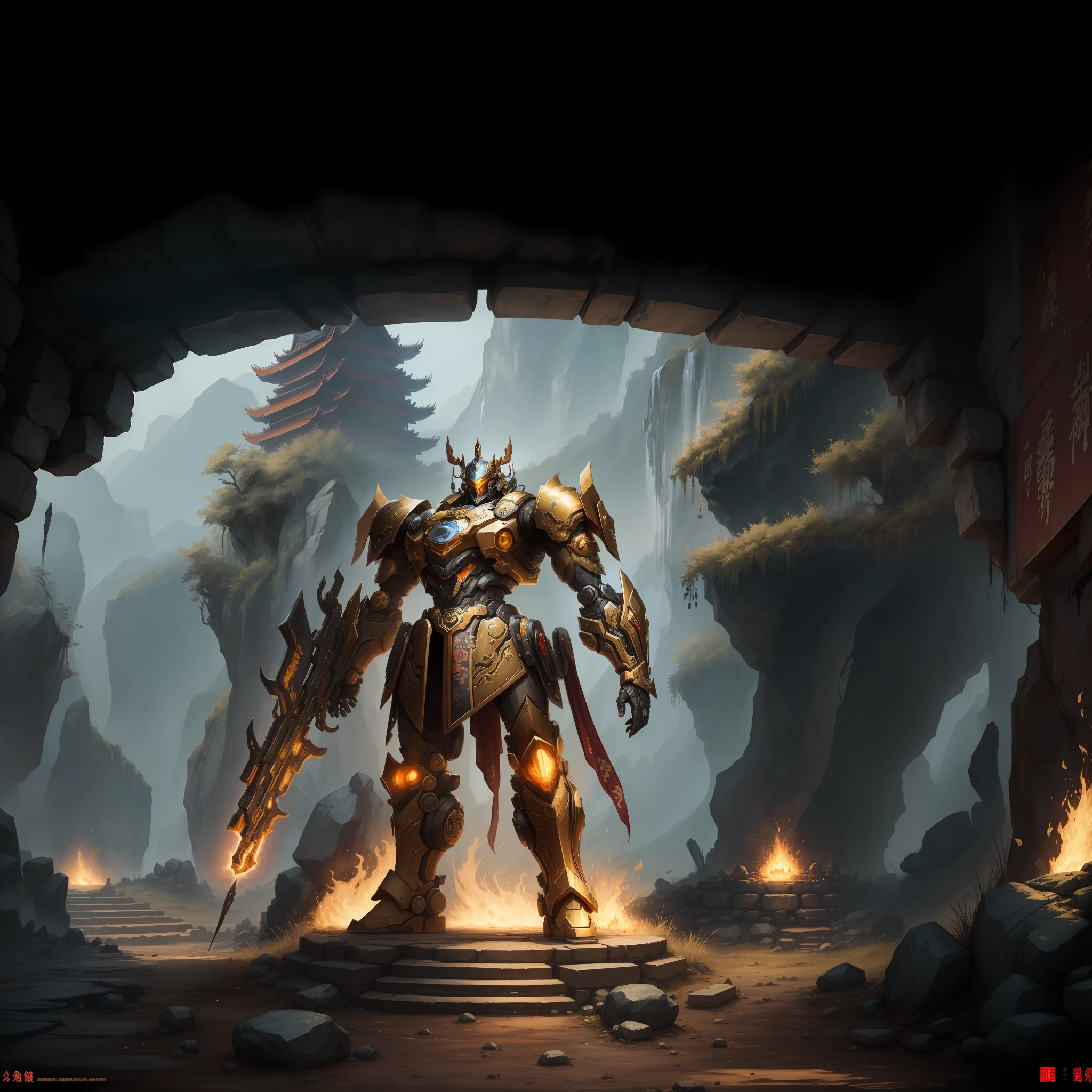Black-gold mech，Ancient Great General，China-style --auto
