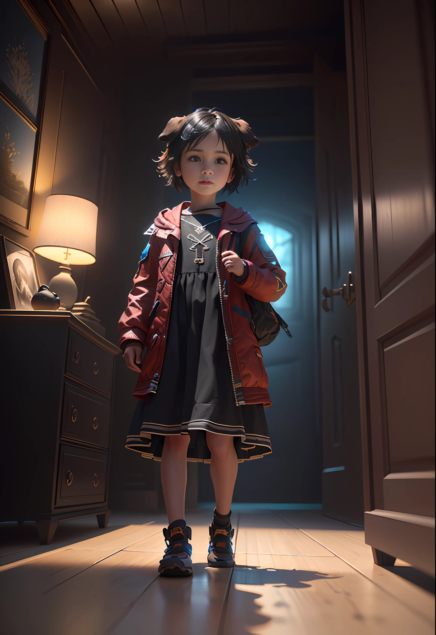 there is a and a dog playing with a toy, Personagem pequeno. Motor Unreal 5, (octan render) estilo fantasia, realistic fantasy rendering, bonito 3 d render, Fantasy Style 8k Octane Rendering, painting digital adorable, Arte infantil em Artstation, CGSetalidade 9, renderizado no Unreal Engine 5, cinematic cgsociety, CGSetnation )