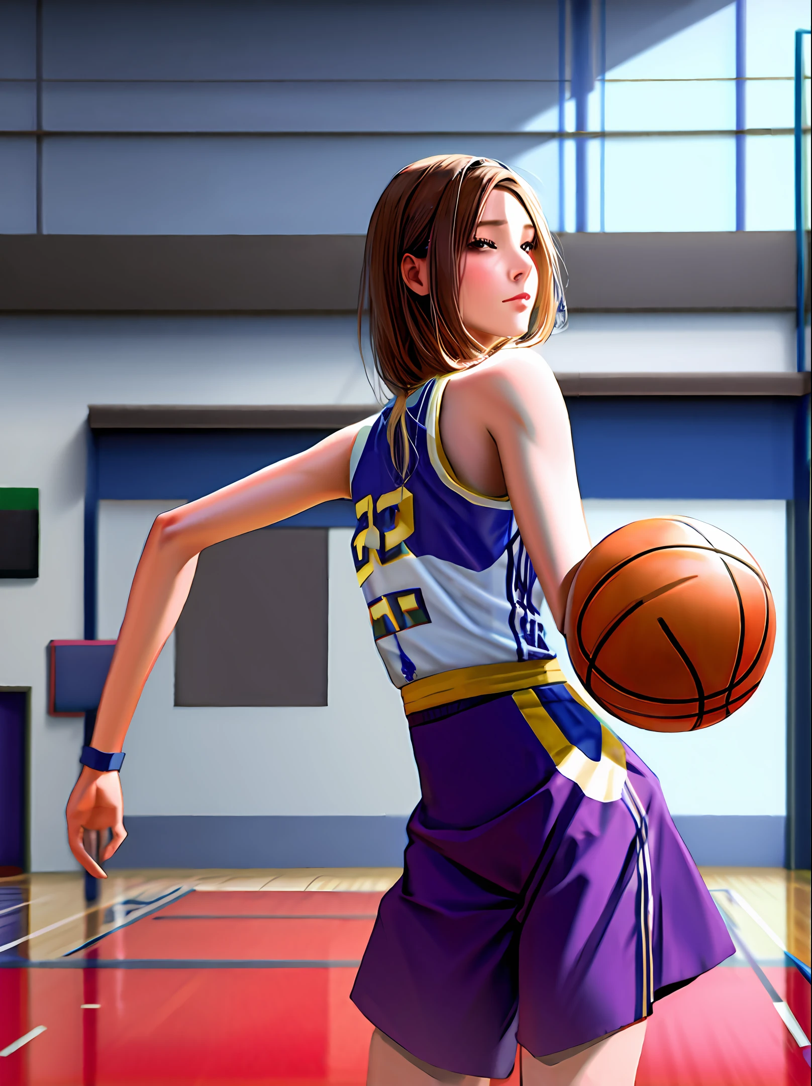 basketball ball，salama，cyber-punk，