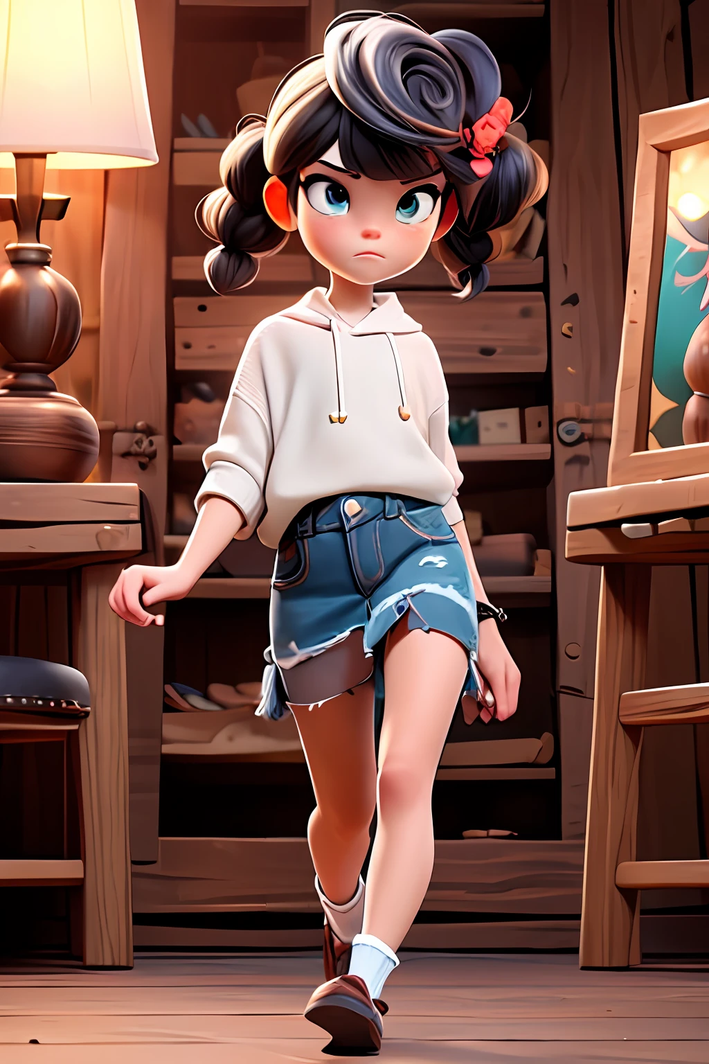 a girl, dynamic hairstyle, in dynamic scene, masterpiece