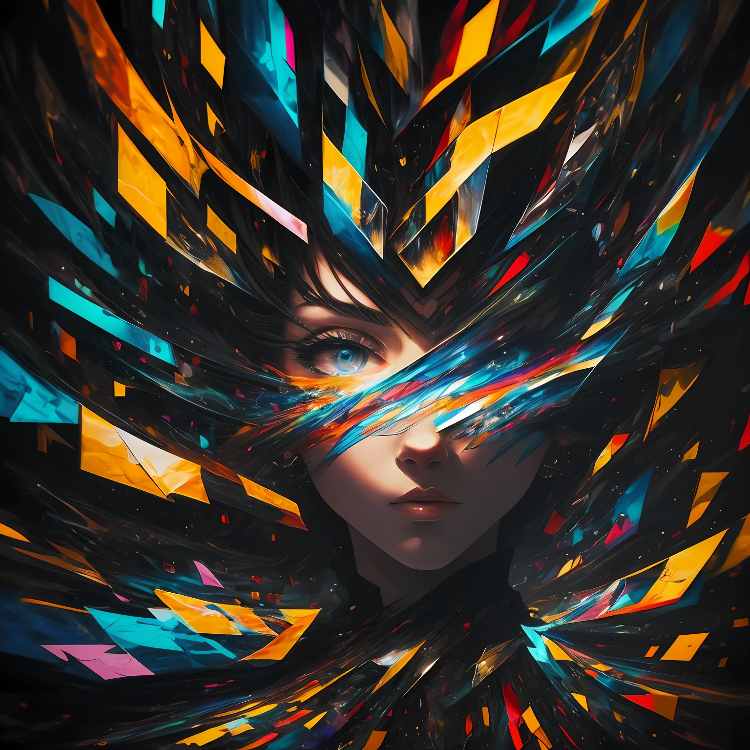 imagem, arte em pintura estilo cubista, oleo sobre madeira. abelhas com asas grandes abstratas e coloridas, abstrato, Art Nouveau --auto